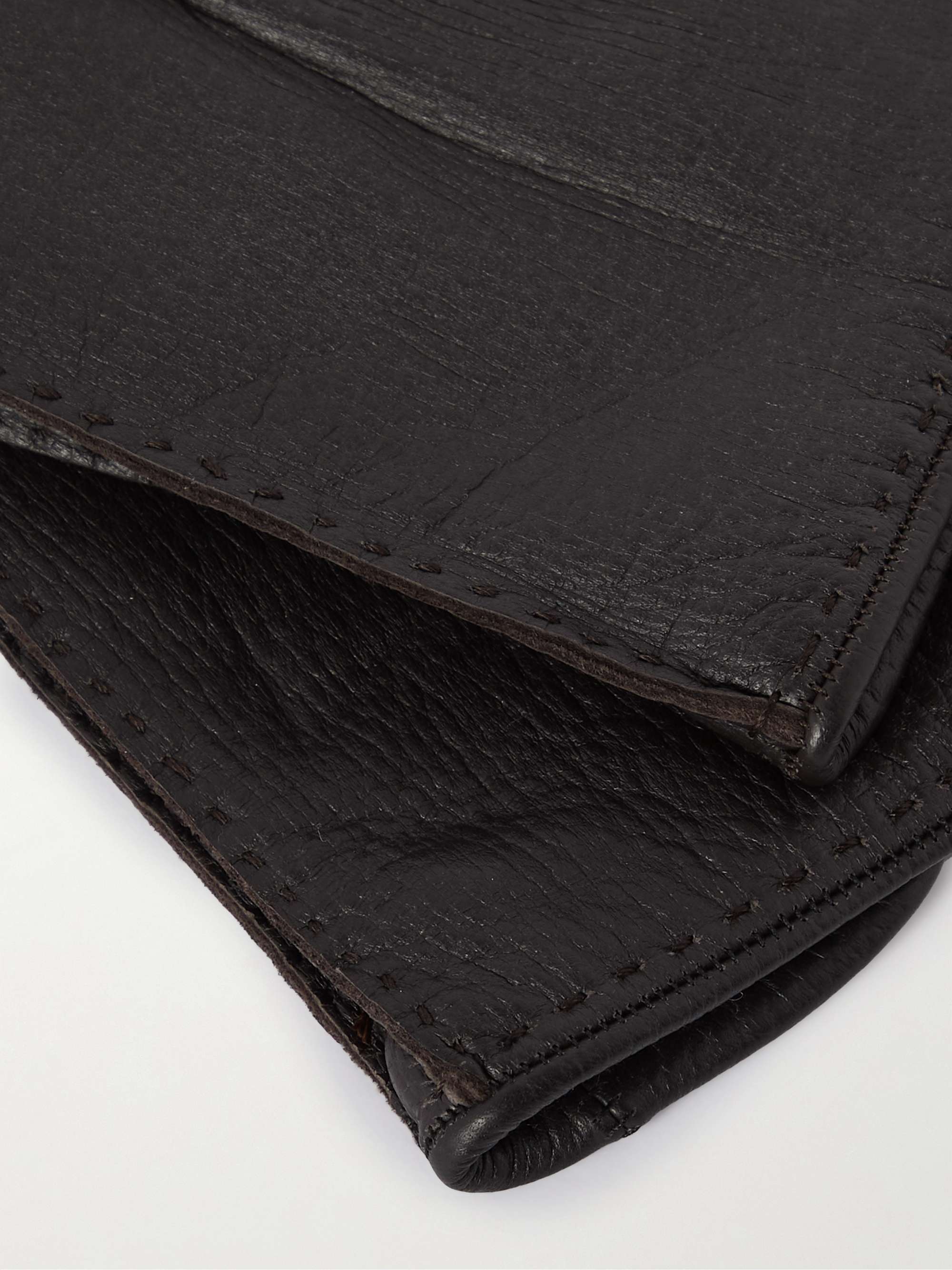 THOM SWEENEY Cashmere-Lined Full-Grain Leather Gloves