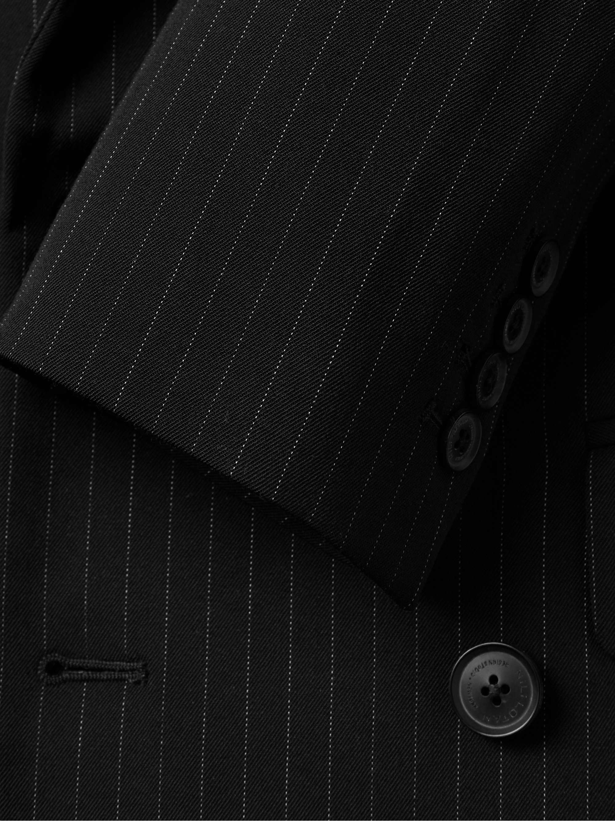 NILI LOTAN Phineas Double-Breasted Pinstriped Twill Blazer