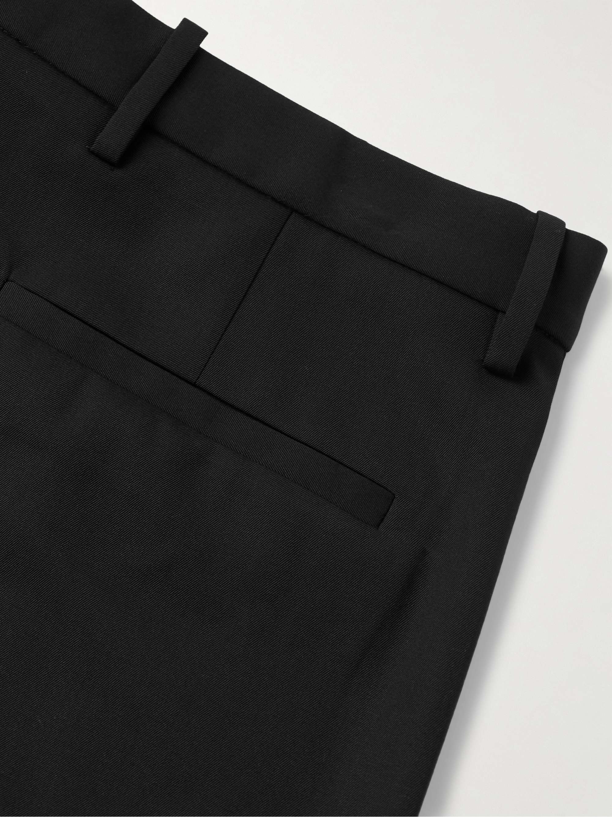 NILI LOTAN Tel Aviv Tapered Cropped Virgin Wool-Twill Trousers