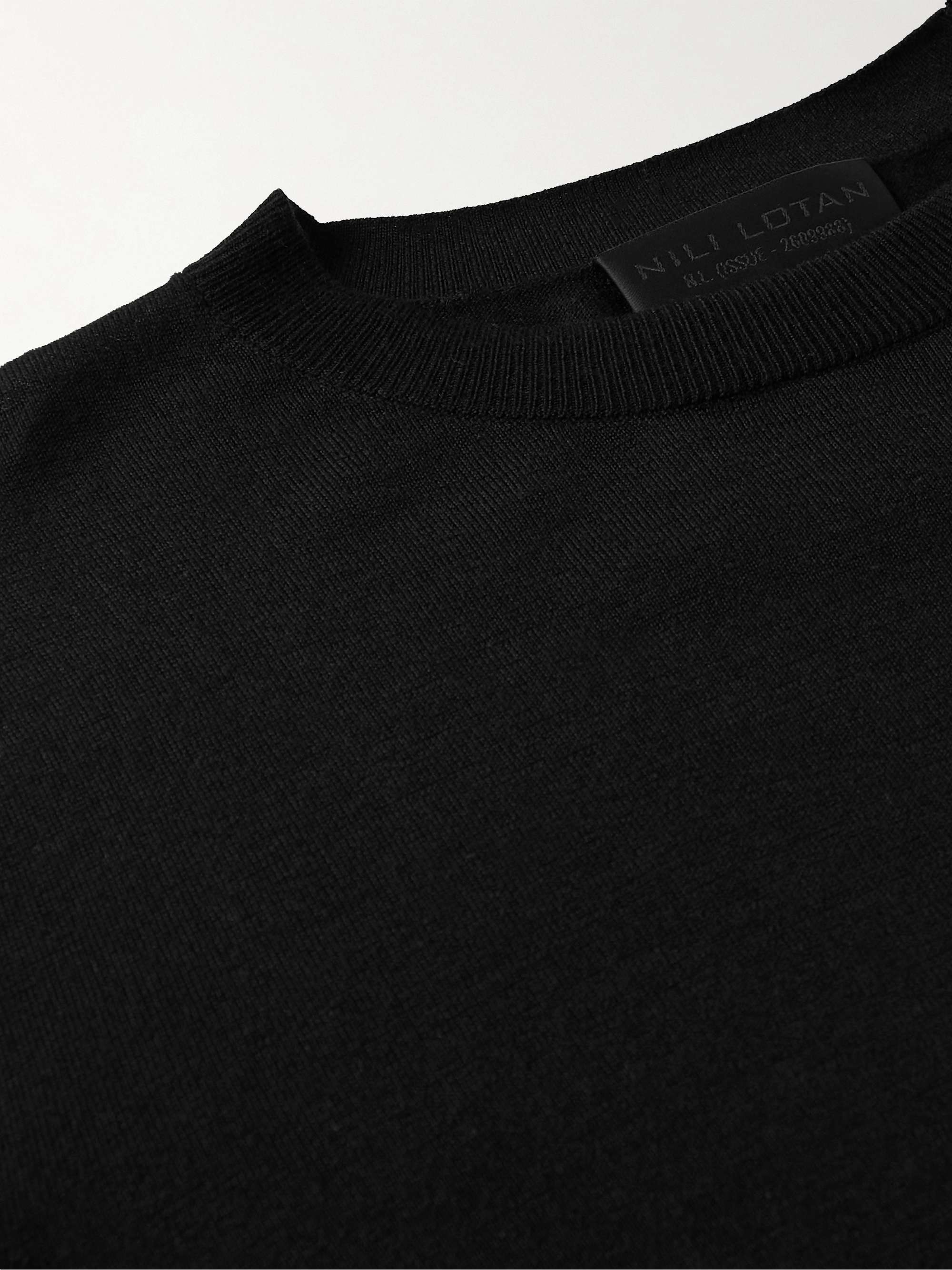 NILI LOTAN Cory Slim-Fit Wool and Silk-Blend Sweater