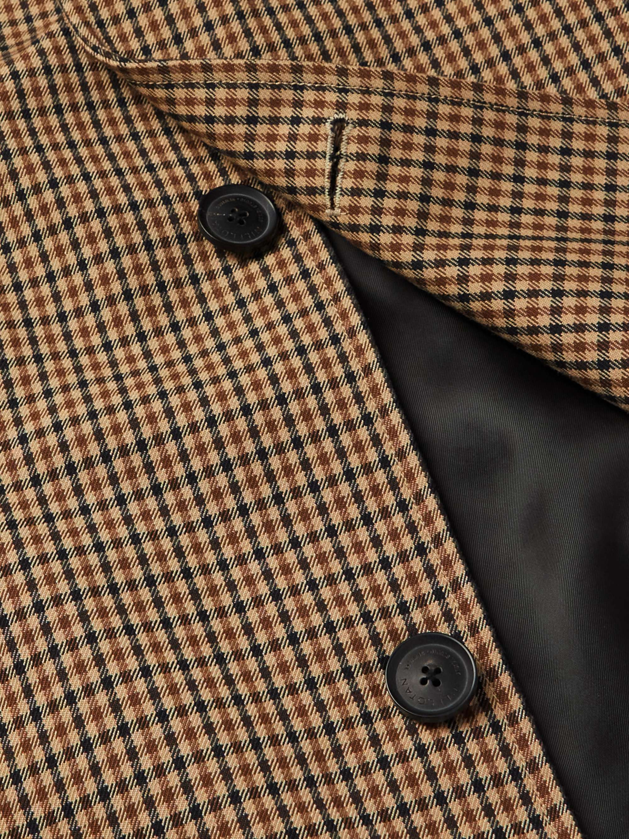 NILI LOTAN Merlin Checked Woven Coat