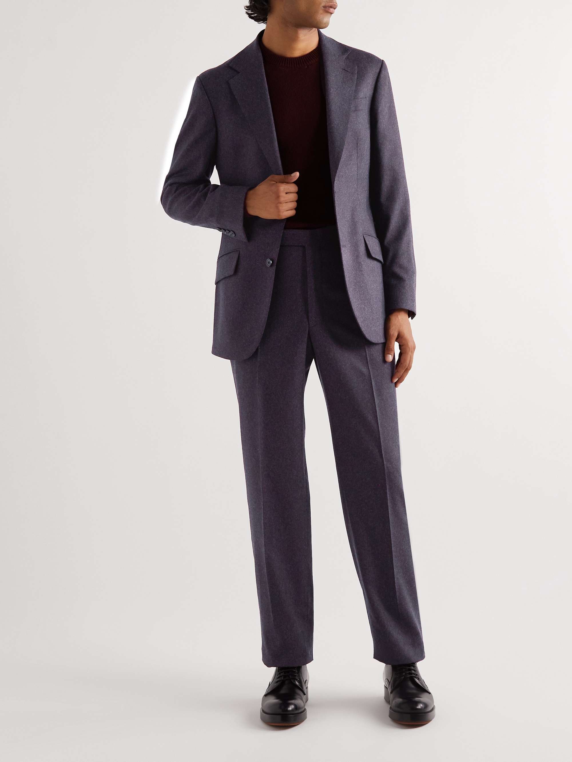 RICHARD JAMES Royal Wool-Flannel Suit Trousers