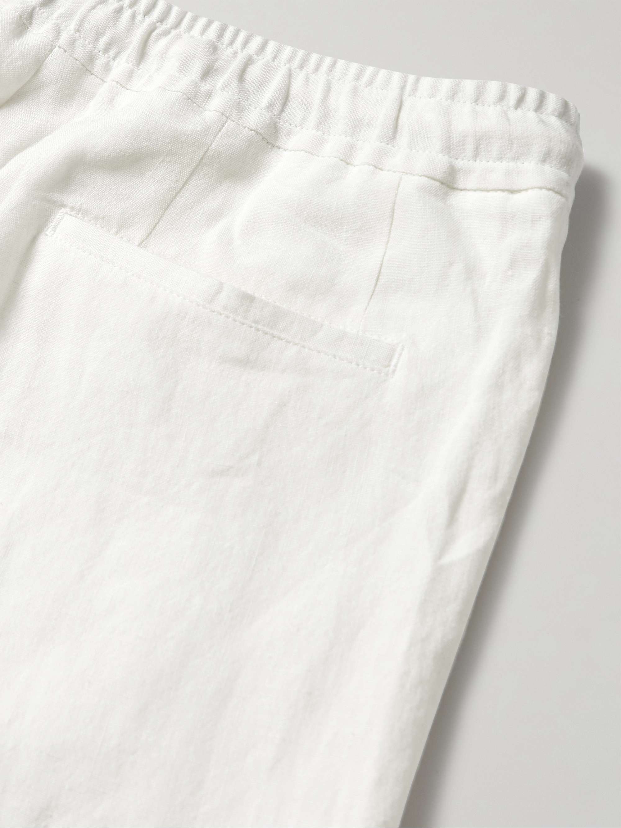 LARDINI Tapered Linen Drawstring Trousers