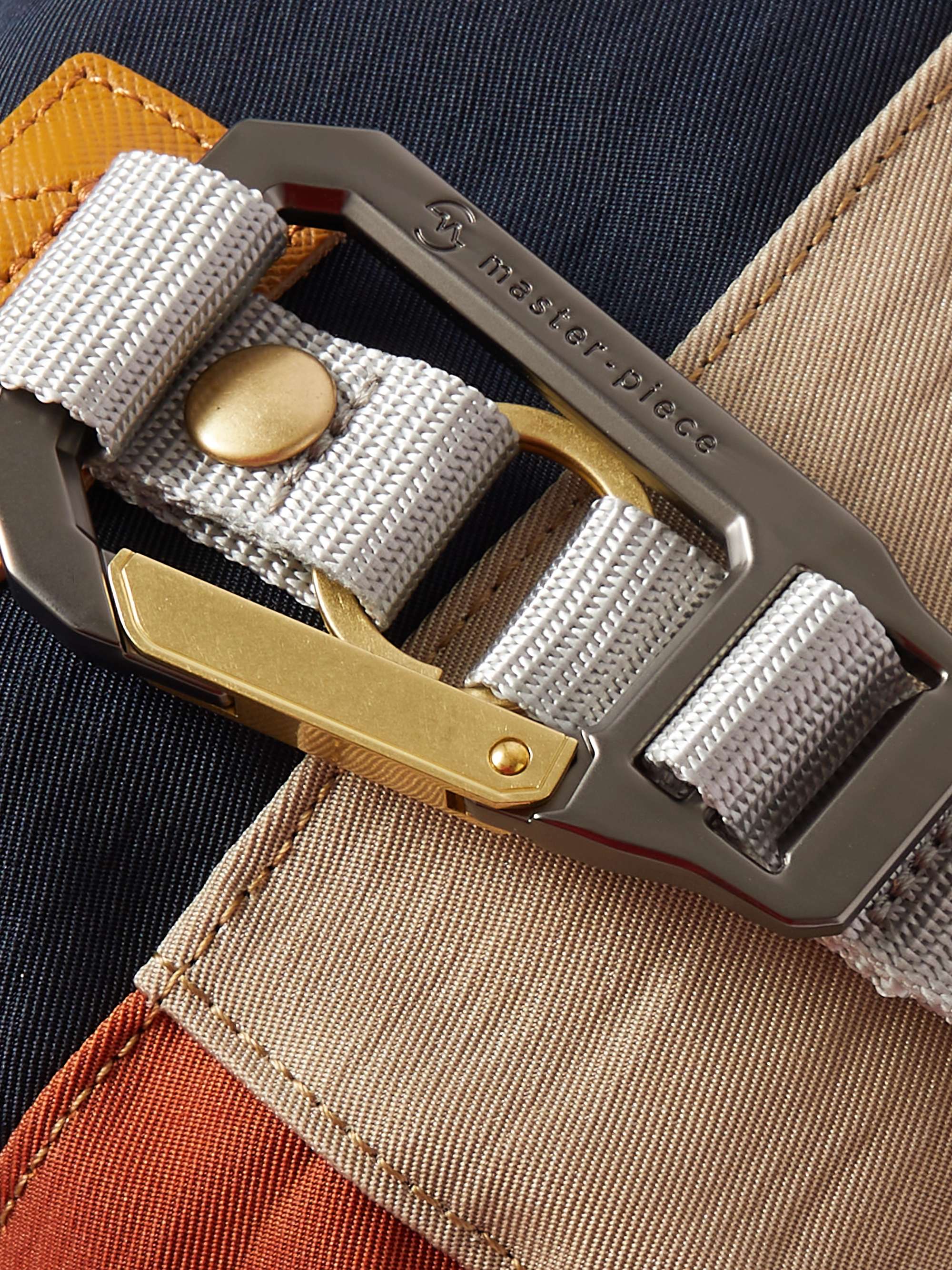 MASTER-PIECE Link Leather-Trimmed Nylon-Twill Belt Bag
