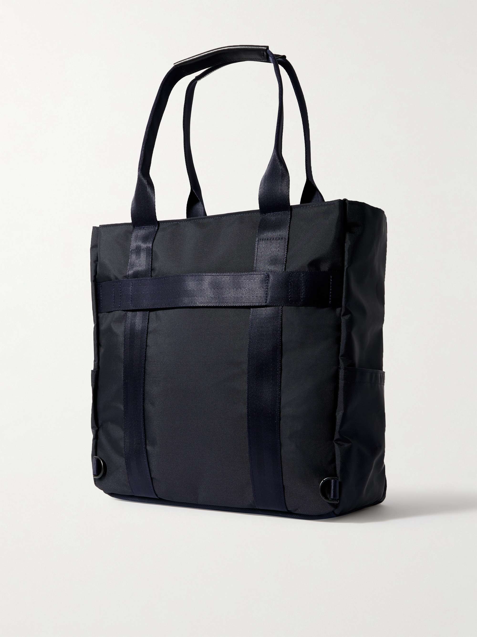 MASTER-PIECE Leather-Trimmed Nylon Tote Bag
