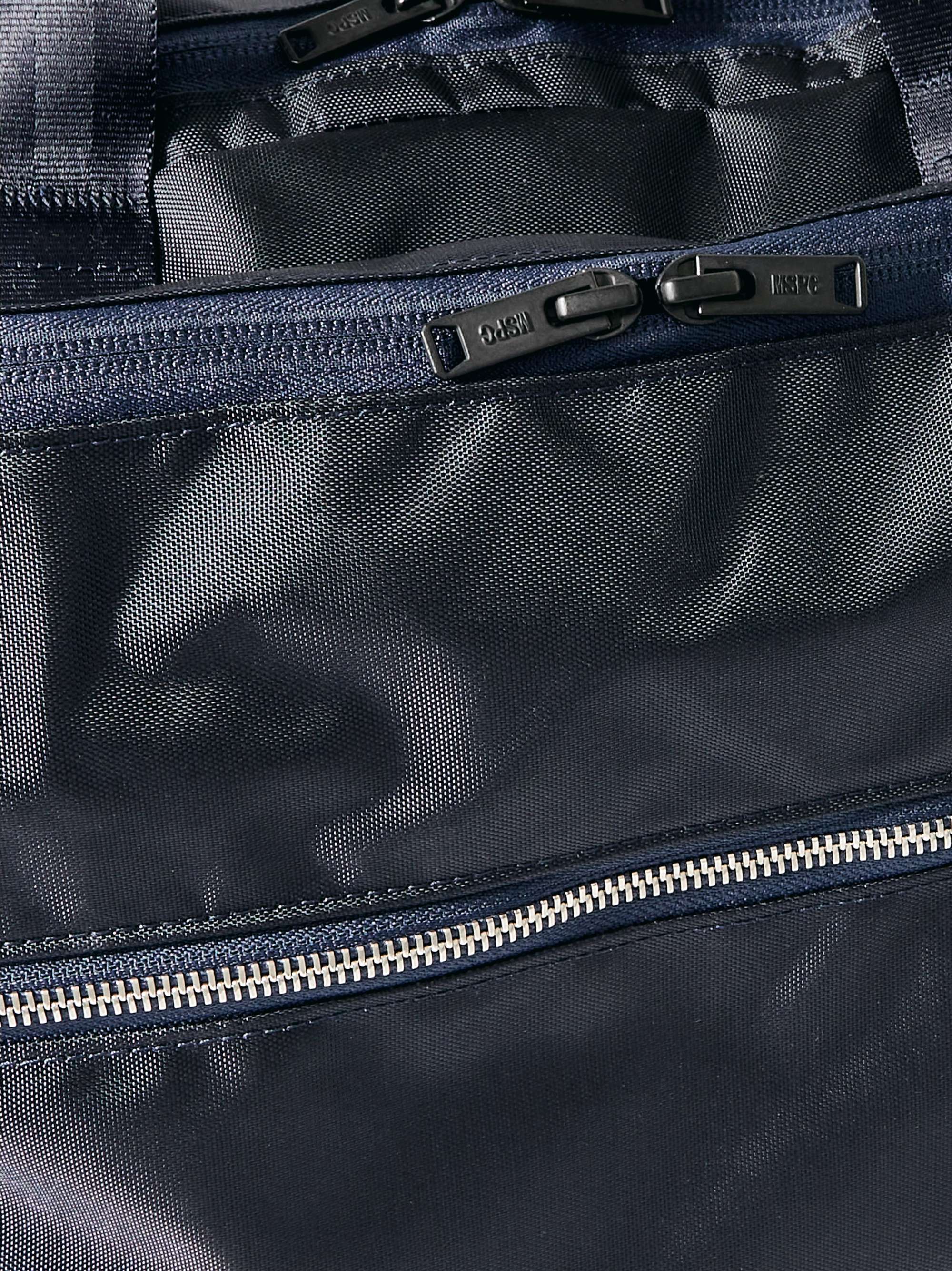 MASTER-PIECE Convertible Leather-Trimmed Nylon Messenger Bag
