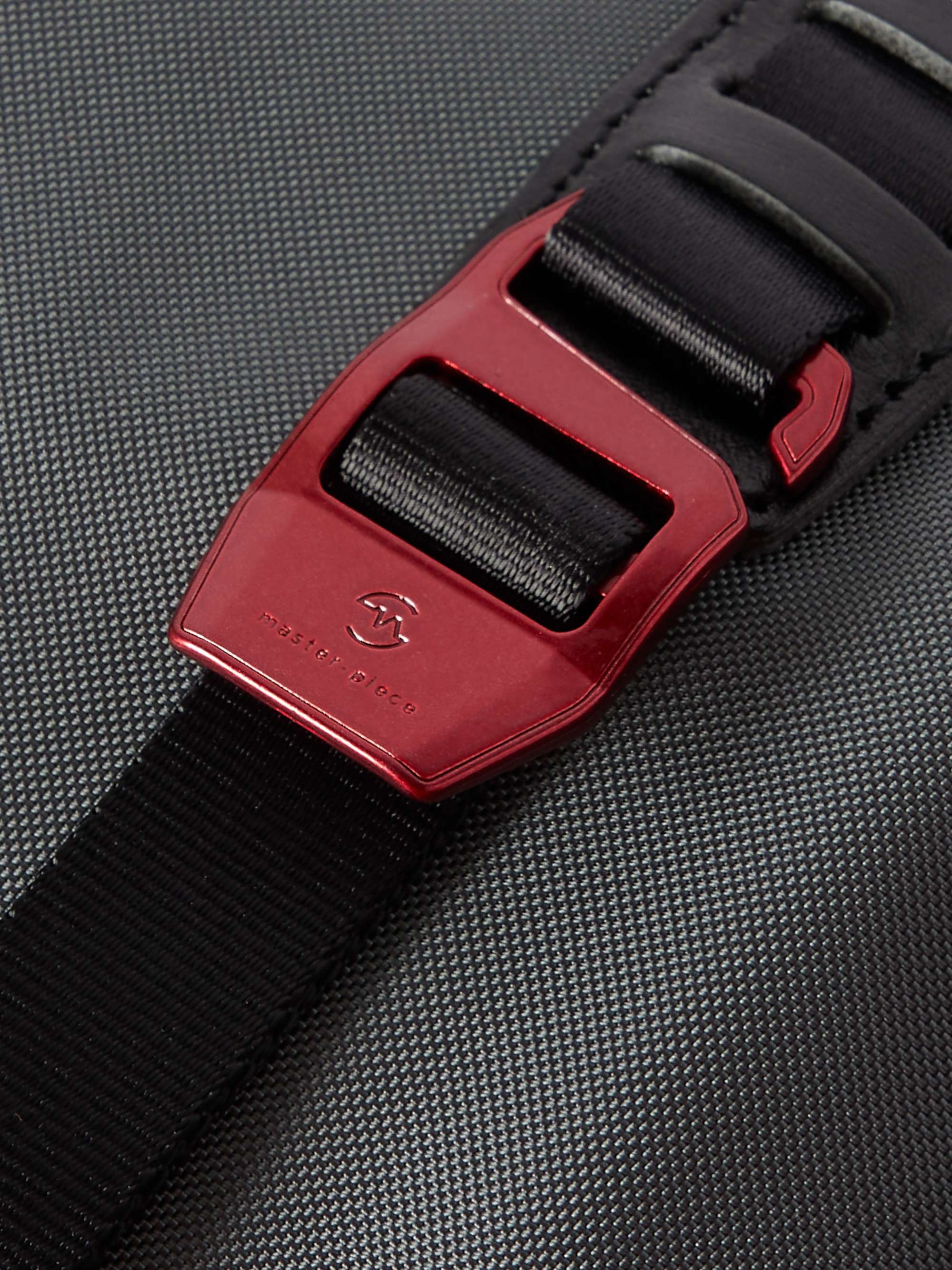 MASTER-PIECE Potential Leather and Webbing-Trimmed CORDURA® Backpack
