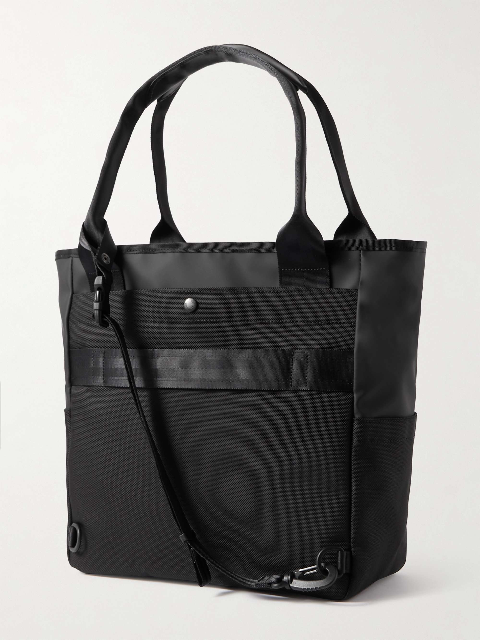MASTER-PIECE Leather-Trimmed Nylon Tote Bag