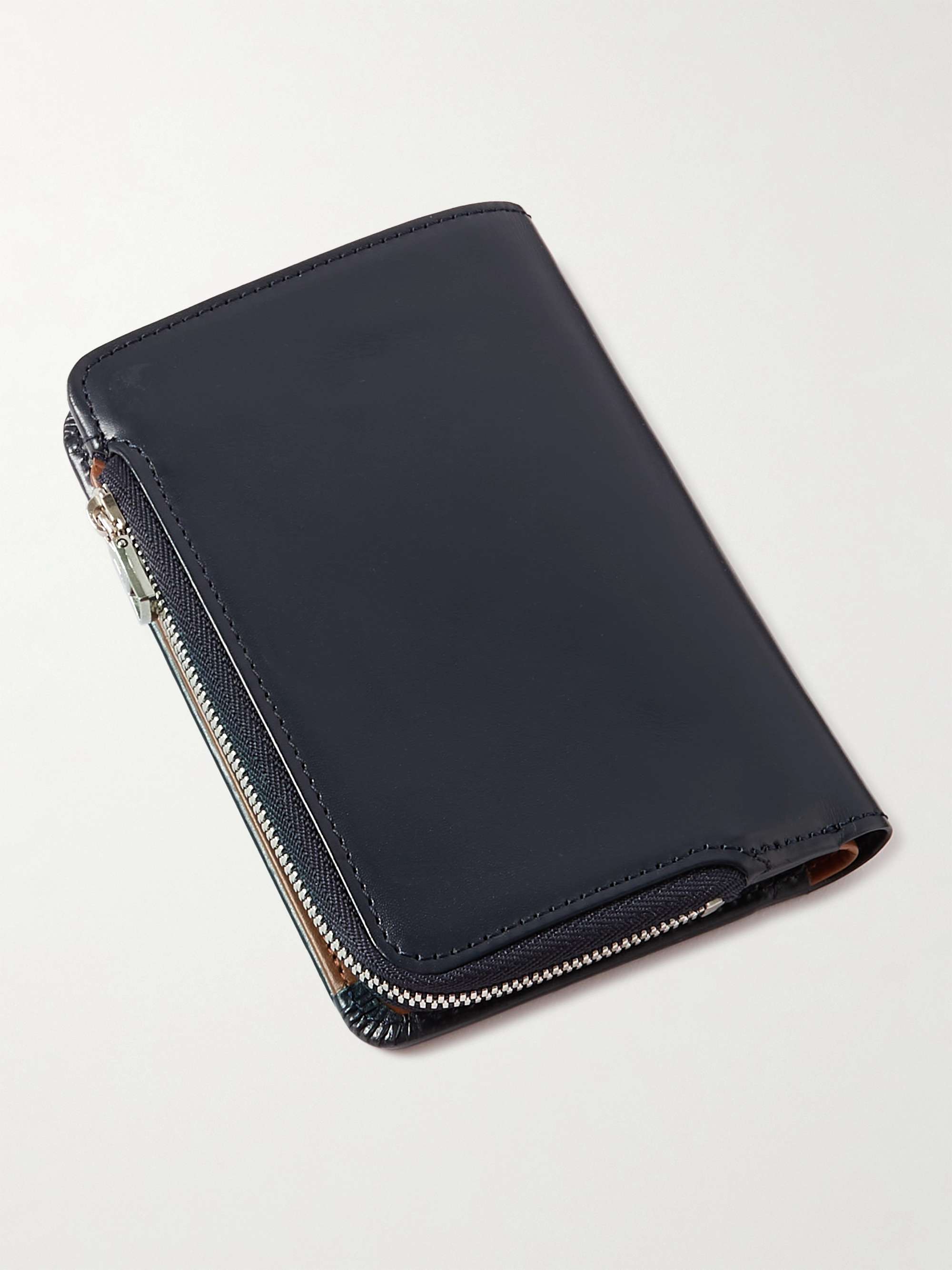 MASTER-PIECE Notch Colour-Block Leather Zipped Wallet
