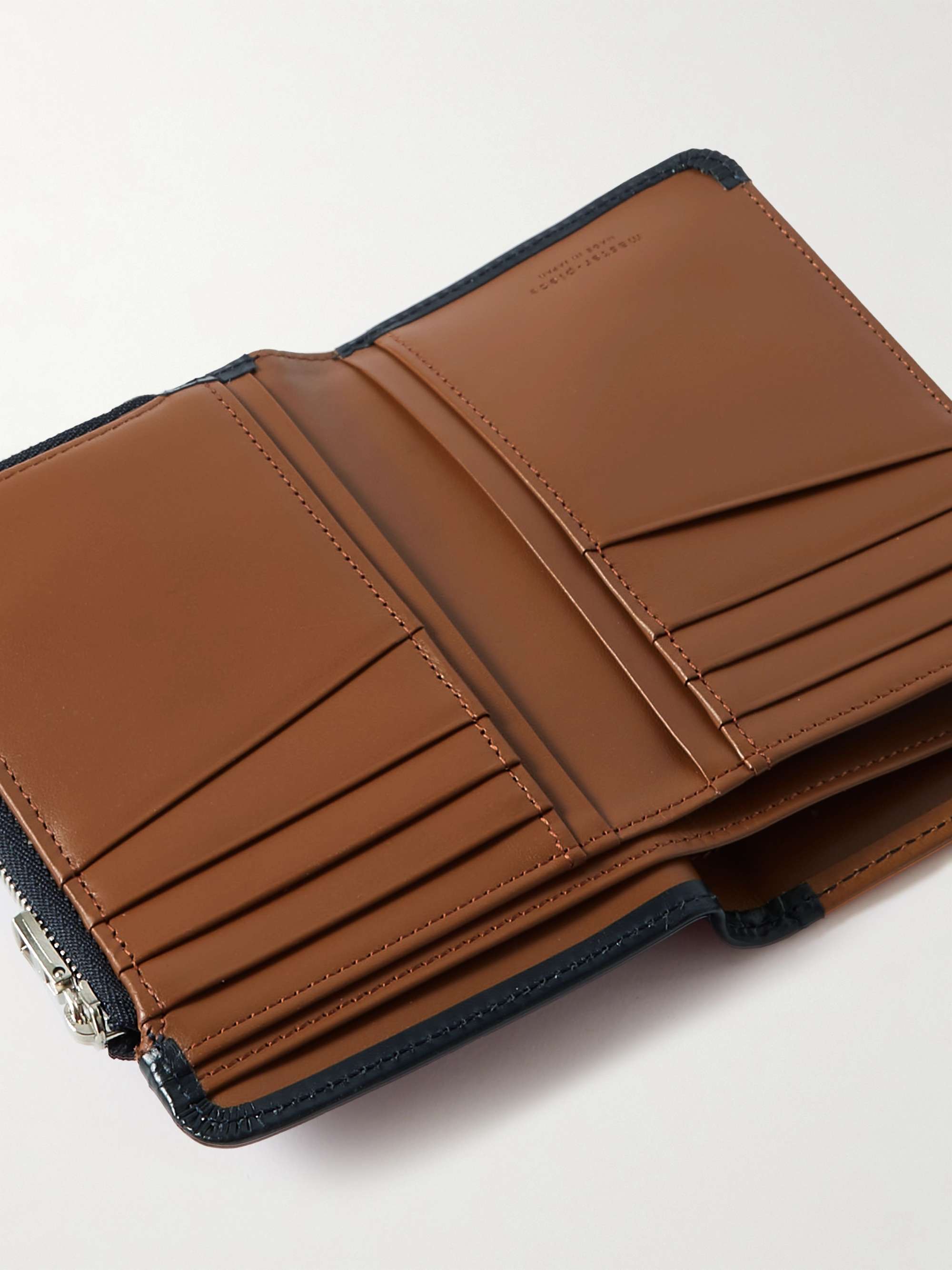 MASTER-PIECE Notch Colour-Block Leather Zipped Wallet