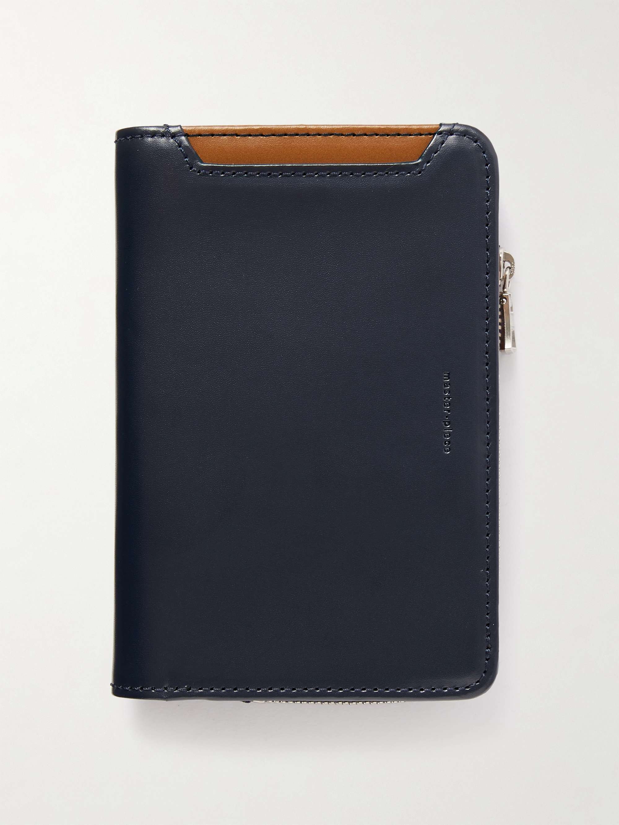 MASTER-PIECE Notch Colour-Block Leather Zipped Wallet