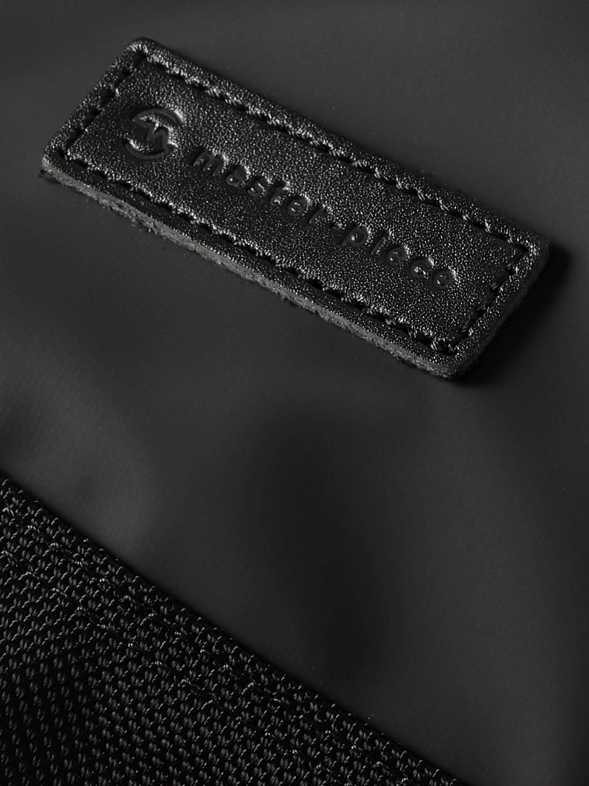 MASTER-PIECE Leather-Trimmed Nylon Backpack
