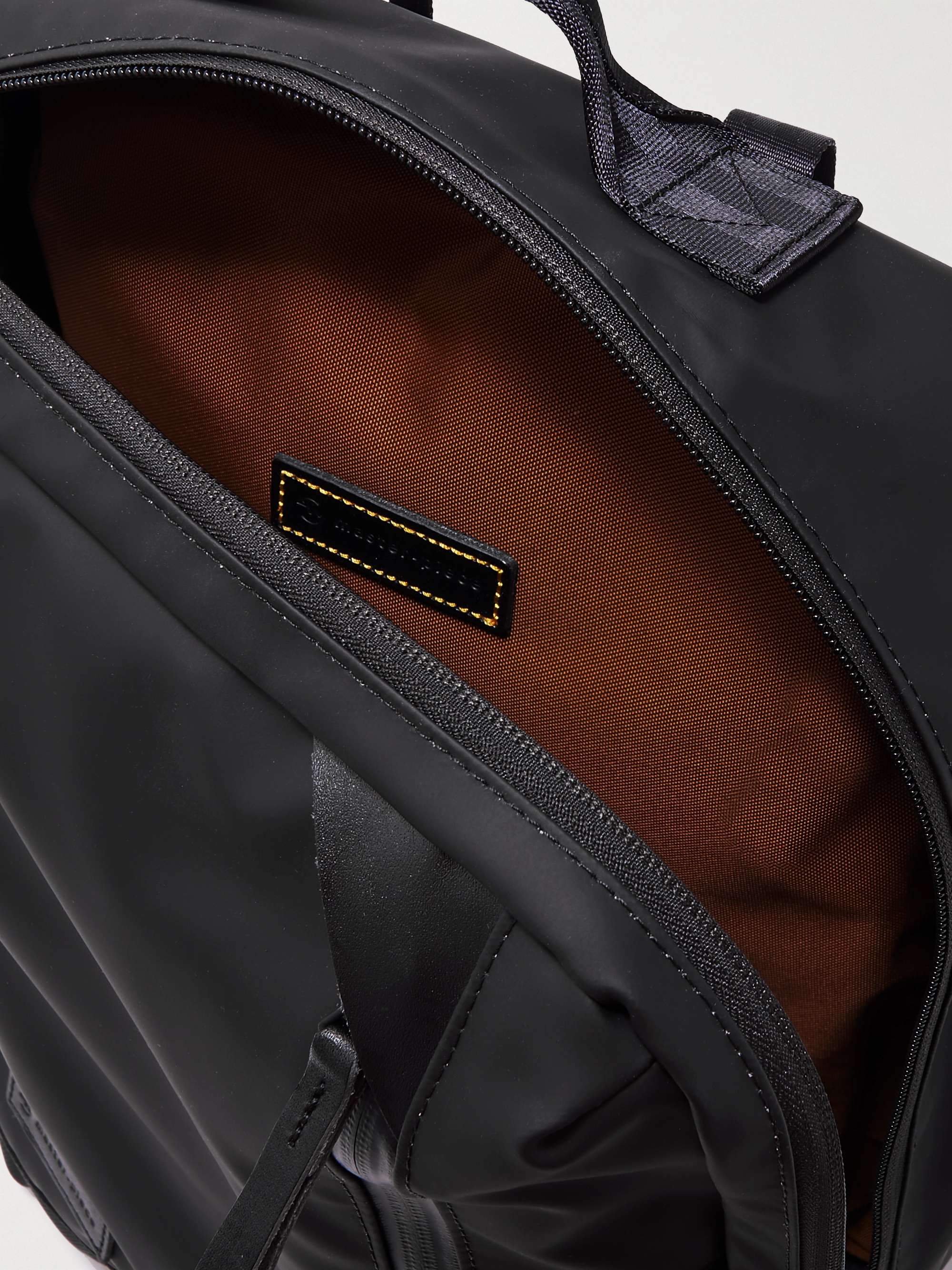 MASTER-PIECE Leather-Trimmed Nylon Backpack