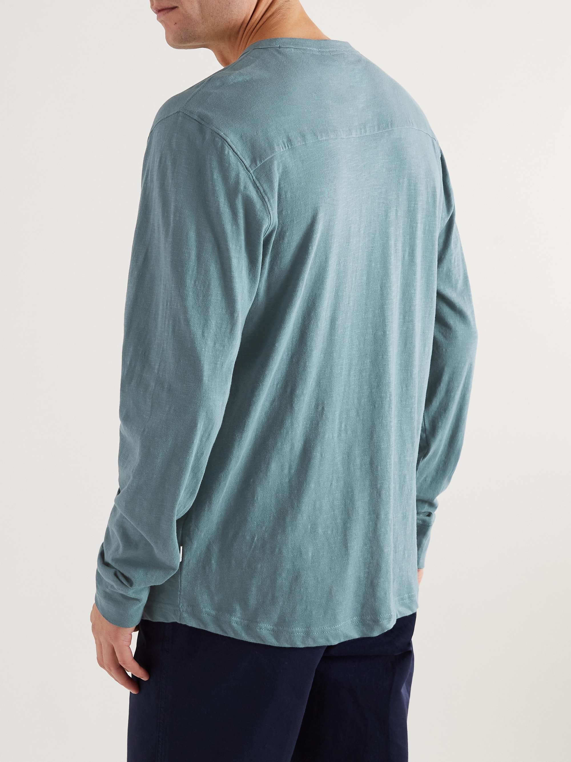 ONIA Slub Cotton-Jersey Henley T-Shirt