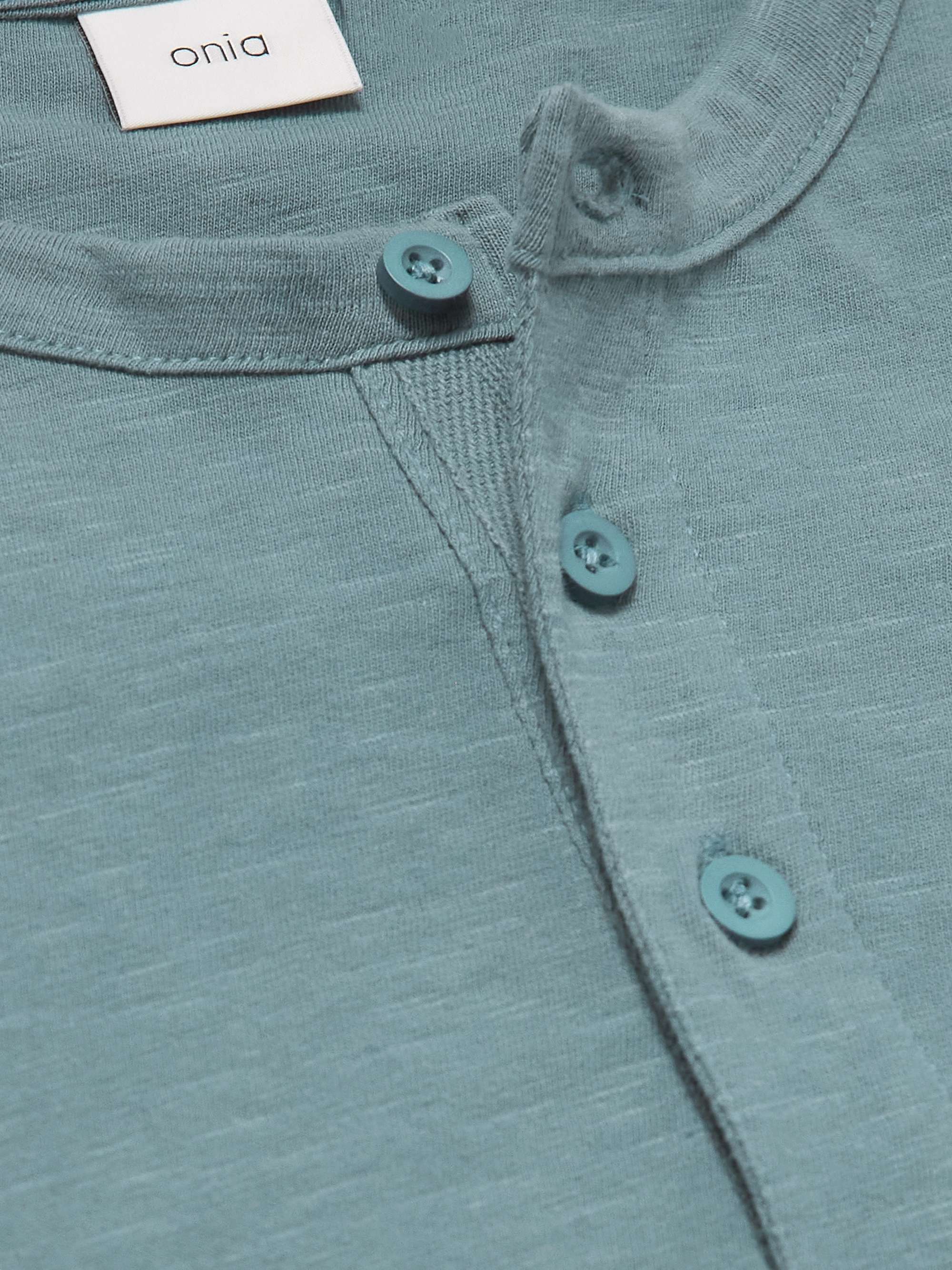ONIA Slub Cotton-Jersey Henley T-Shirt