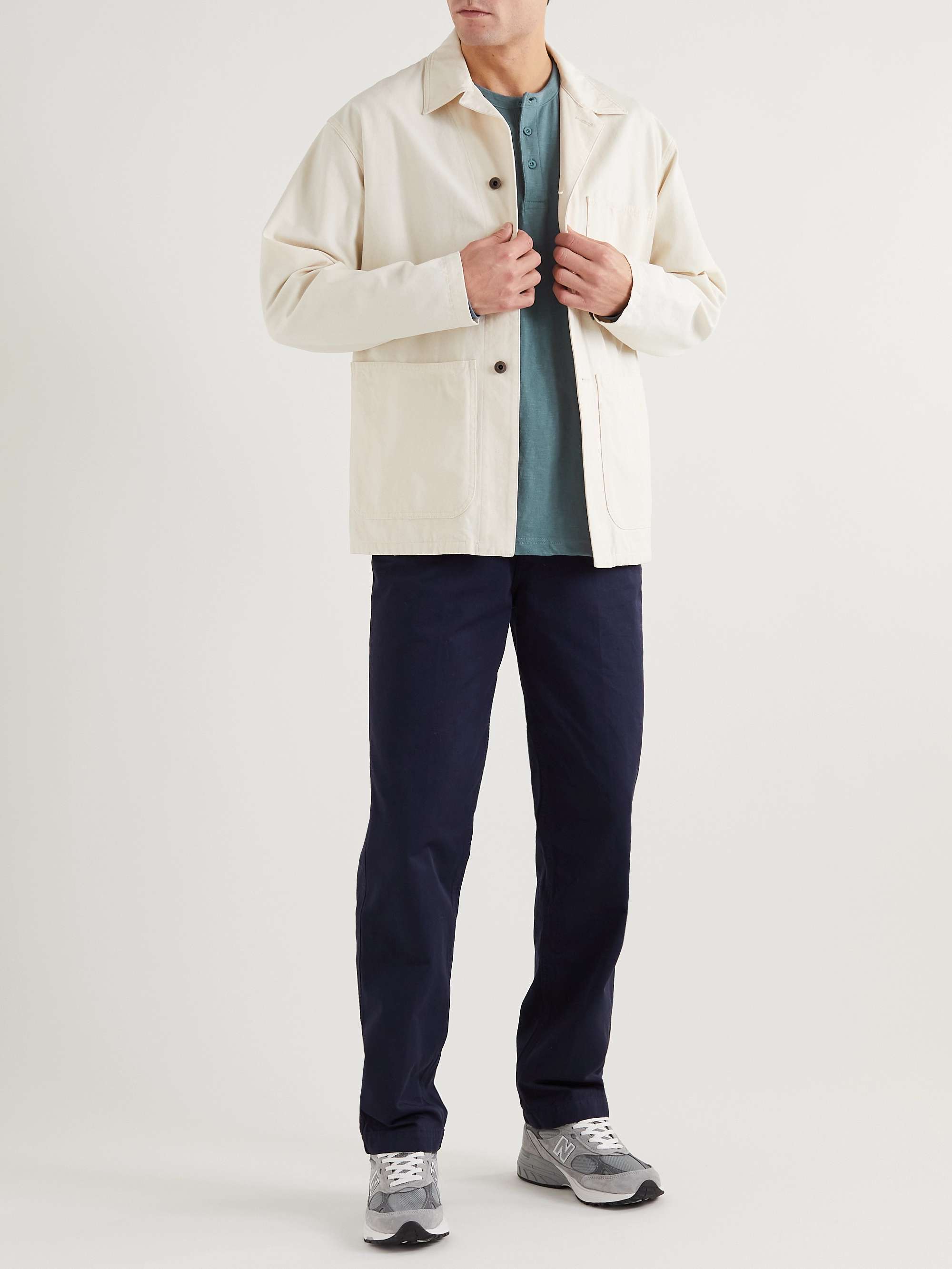 ONIA Slub Cotton-Jersey Henley T-Shirt