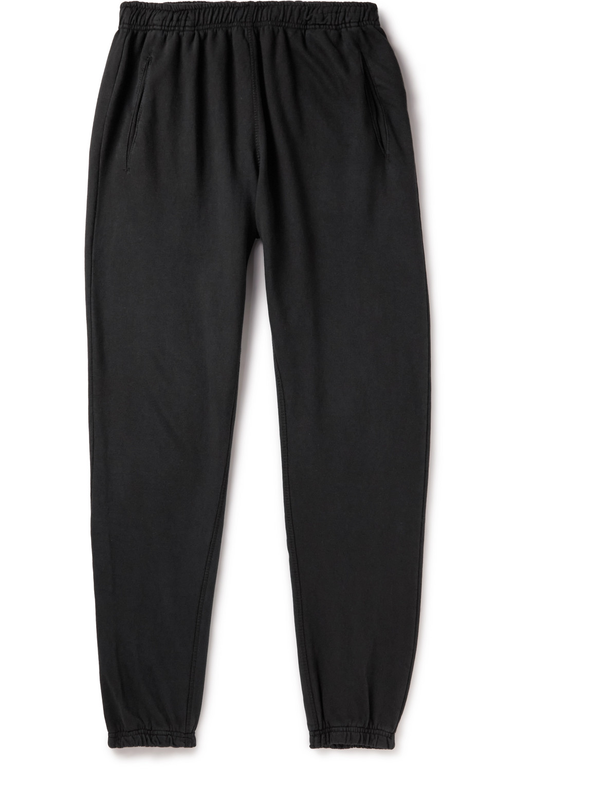 ONIA TAPERED GARMENT-DYED COTTON-BLEND JERSEY SWEATPANTS