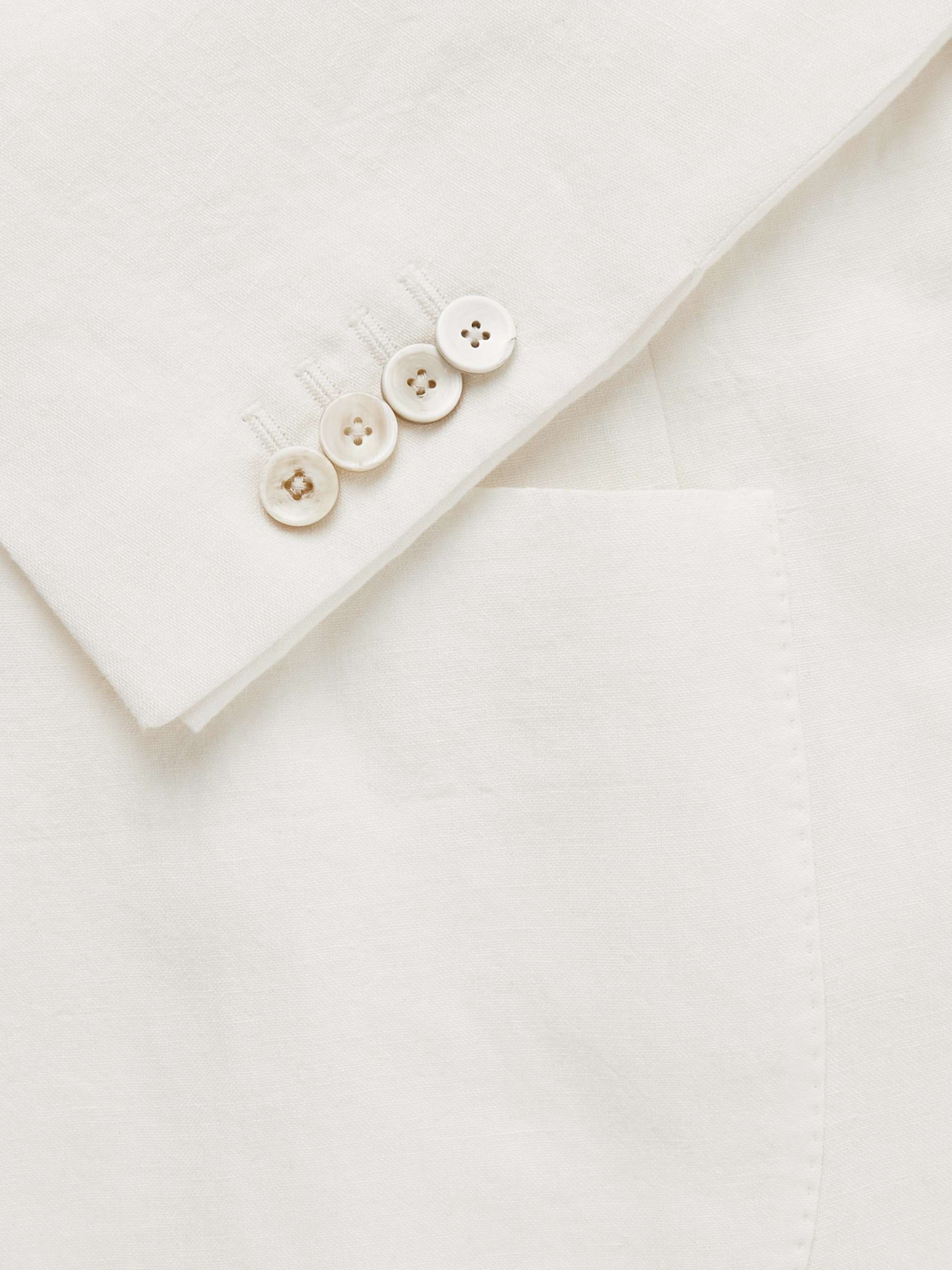 LARDINI Double-Breasted Linen Blazer