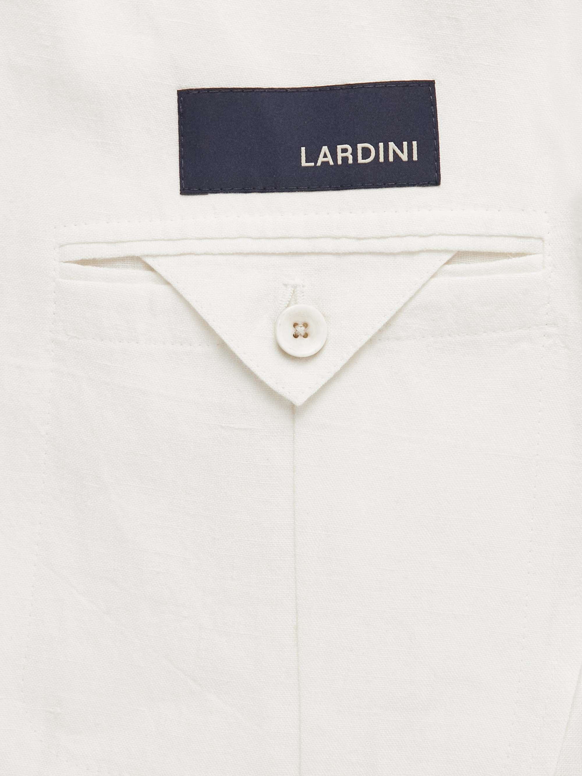 LARDINI Double-Breasted Linen Blazer