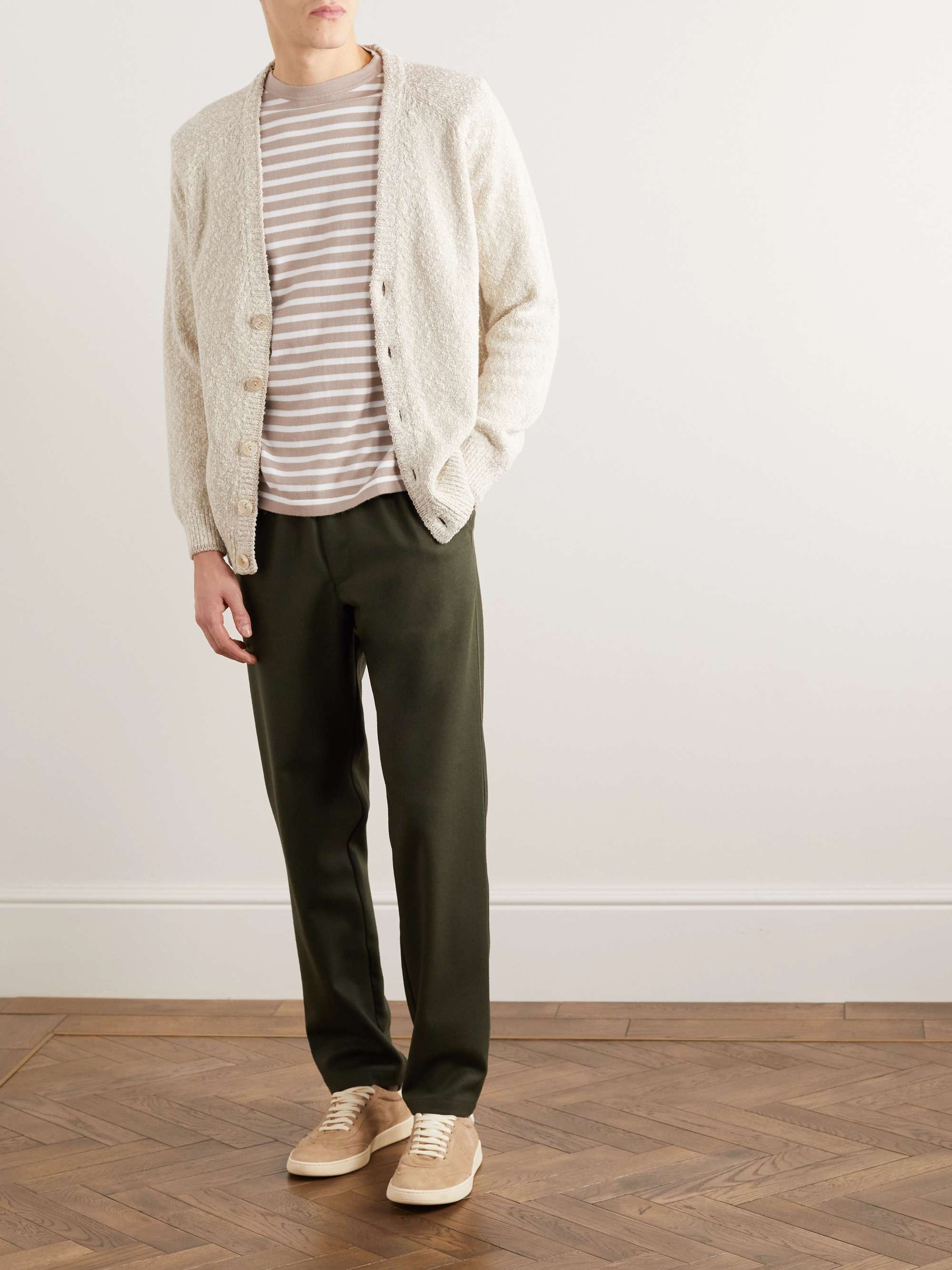 LARDINI Striped Cotton-Jersey T-Shirt for Men | MR PORTER