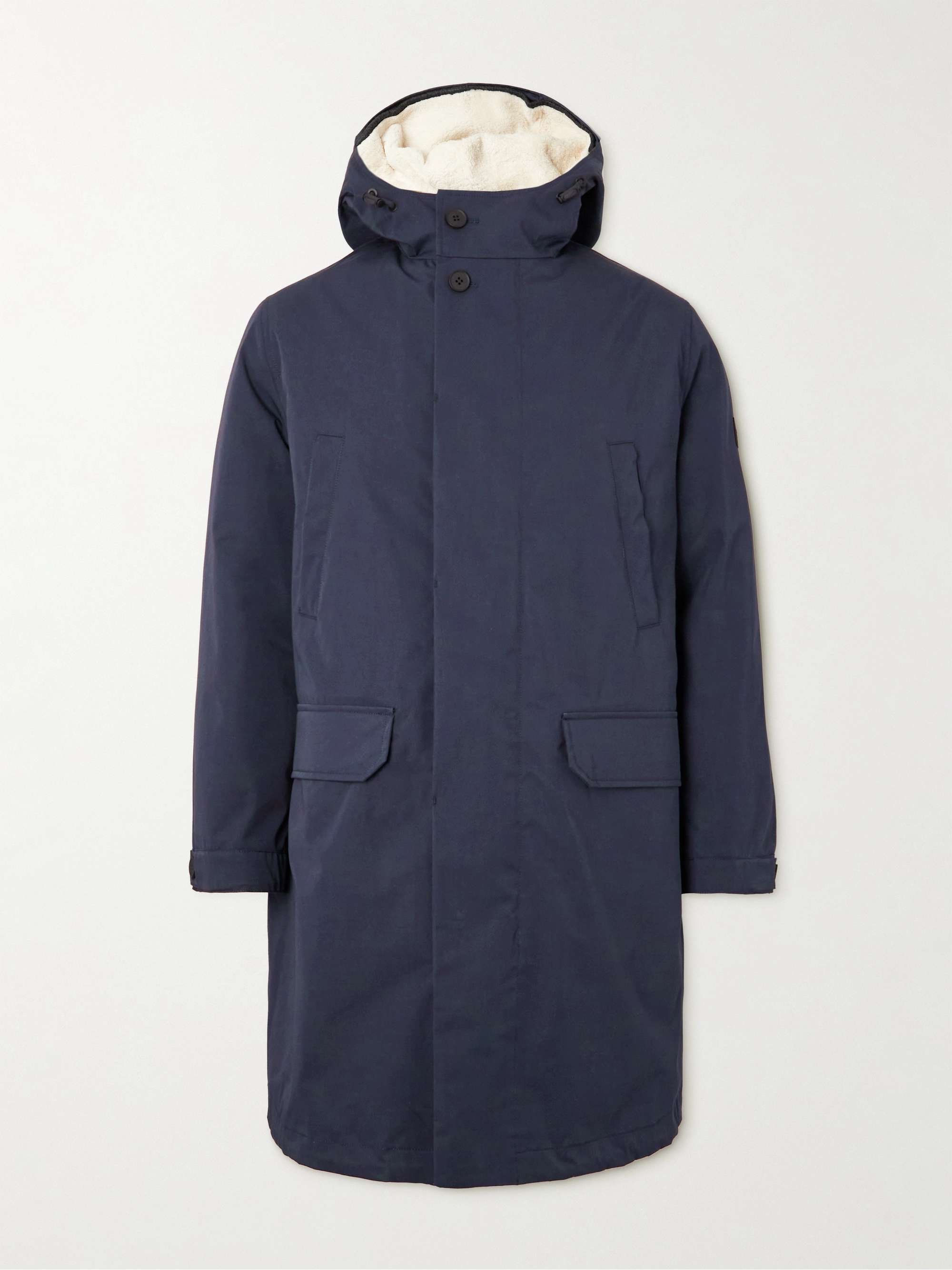 Tech Cotton-Blend Parka with Detachable Shearling Liner