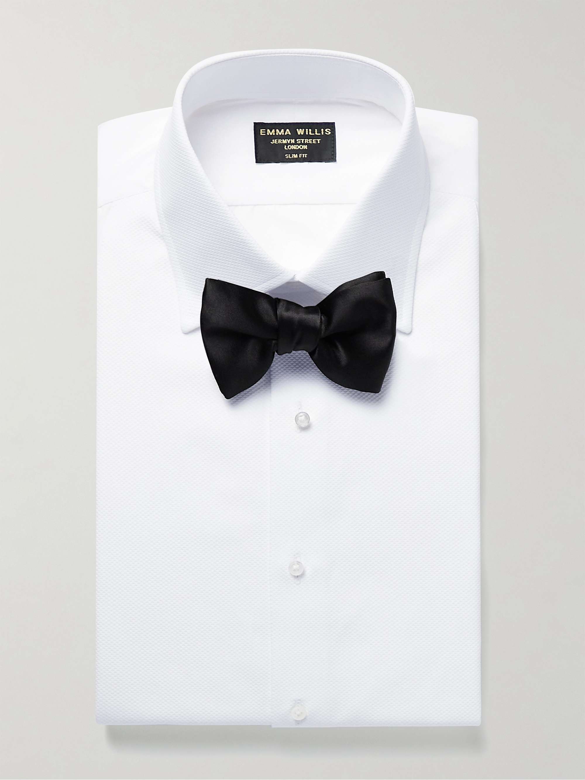 EMMA WILLIS Marcella Piqué-Panelled Cotton-Poplin Shirt
