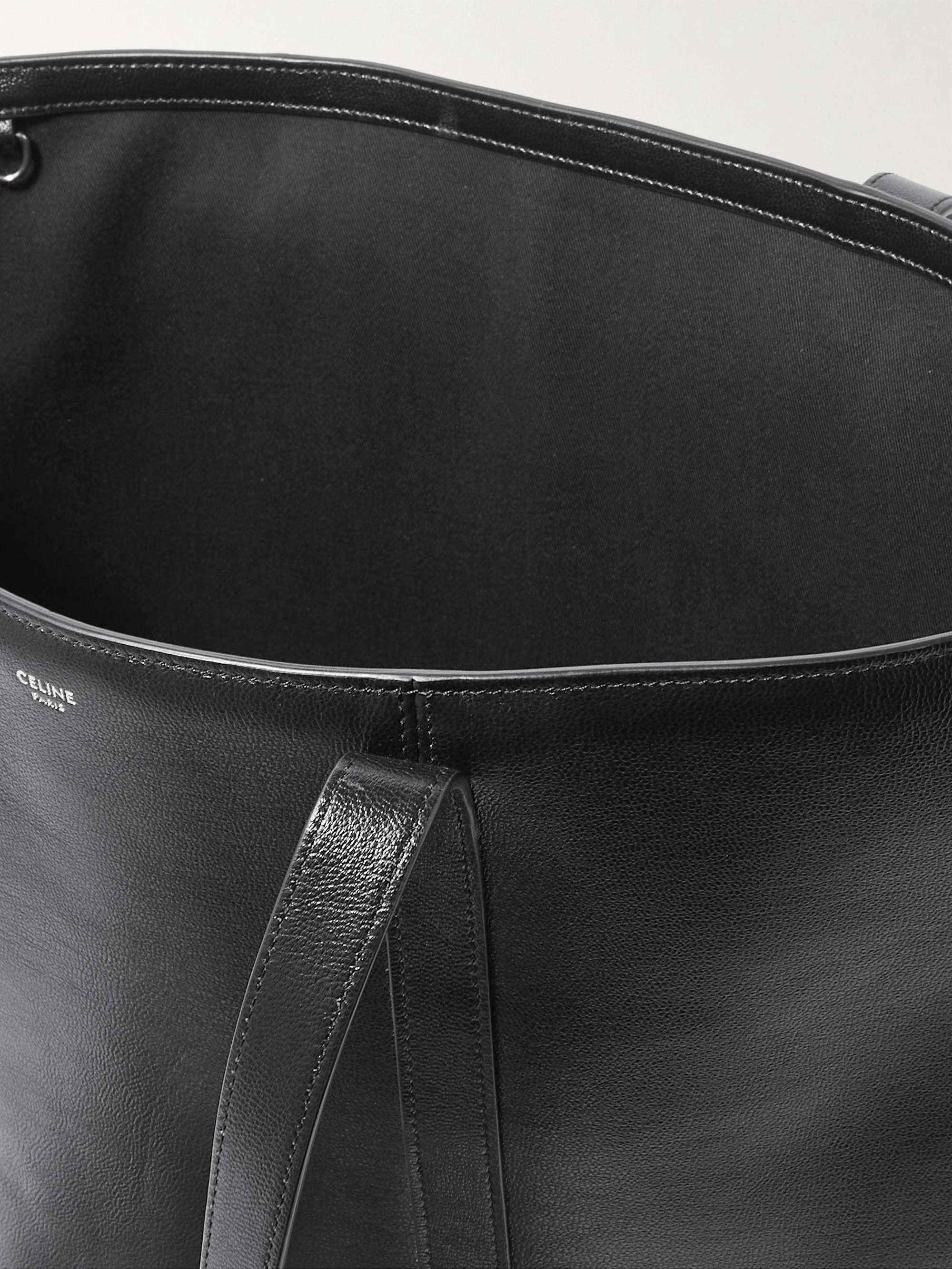 CELINE HOMME Museum Leather Tote Bag
