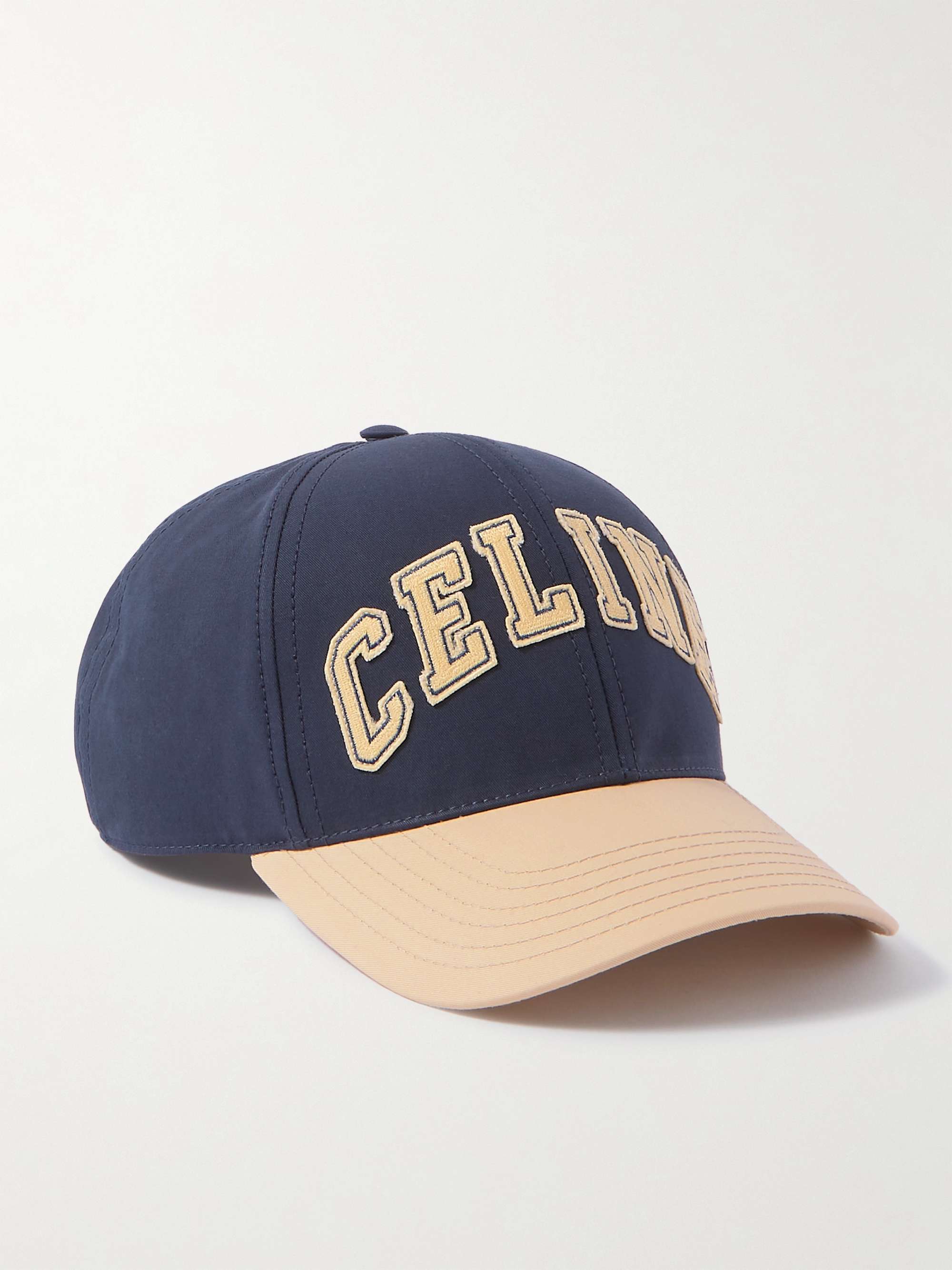 CELINE HOMME Logo-Appliqued Cotton-Gabardine Baseball Cap