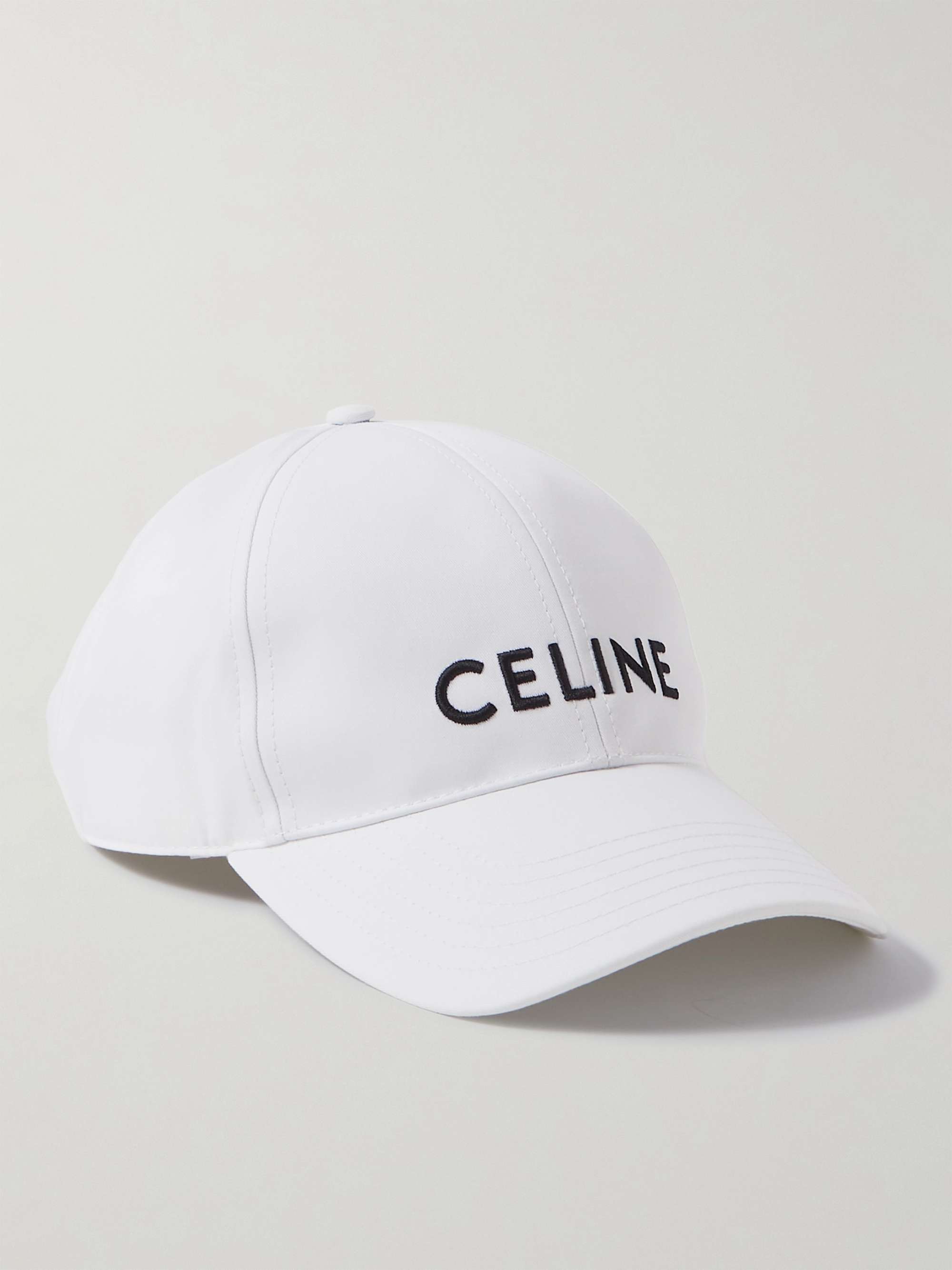 CELINE HOMME Logo-Embroidered Cotton-Gabardine Baseball Cap