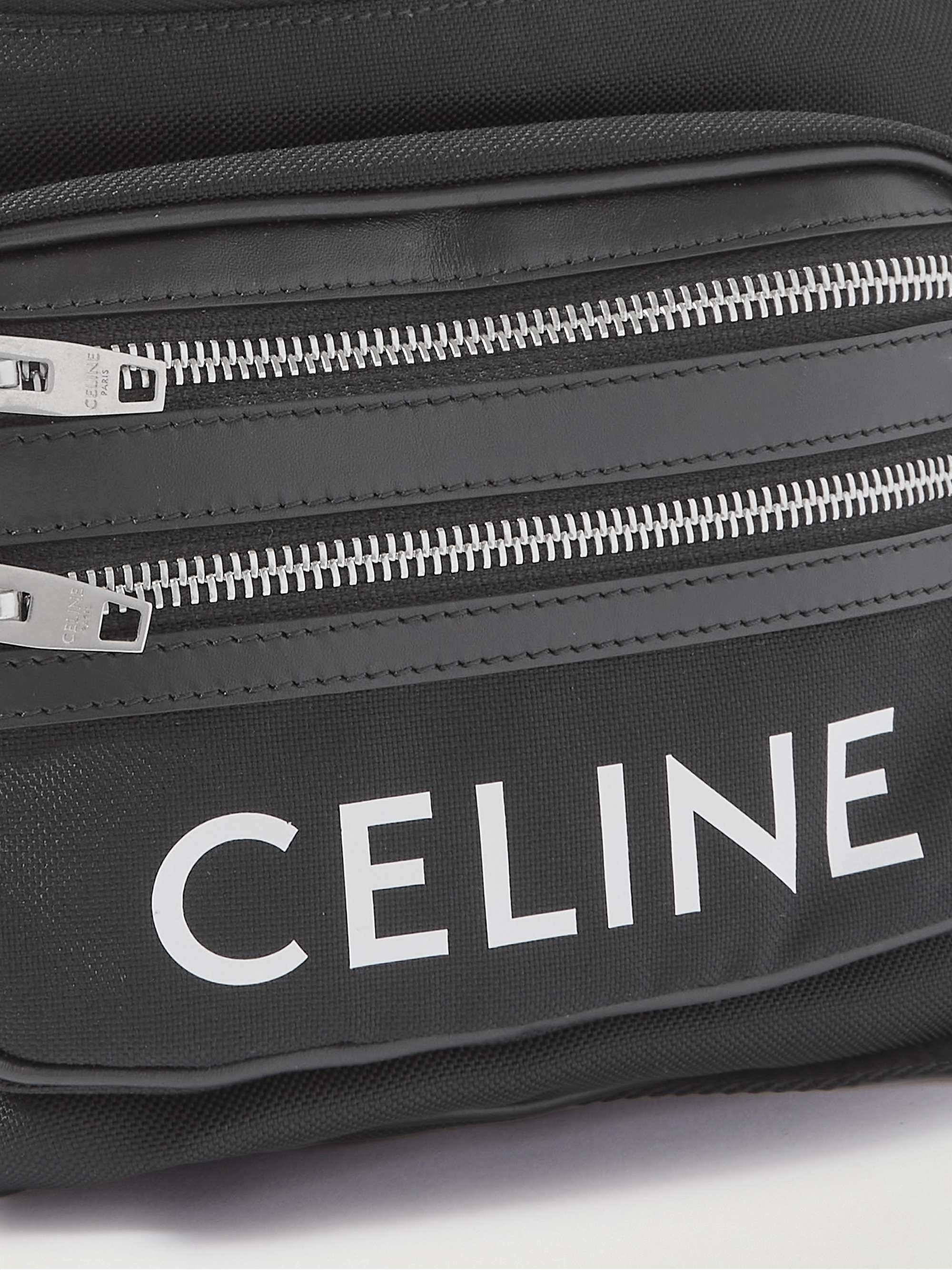 CELINE Trekking Logo-Print Canvas Belt Bag