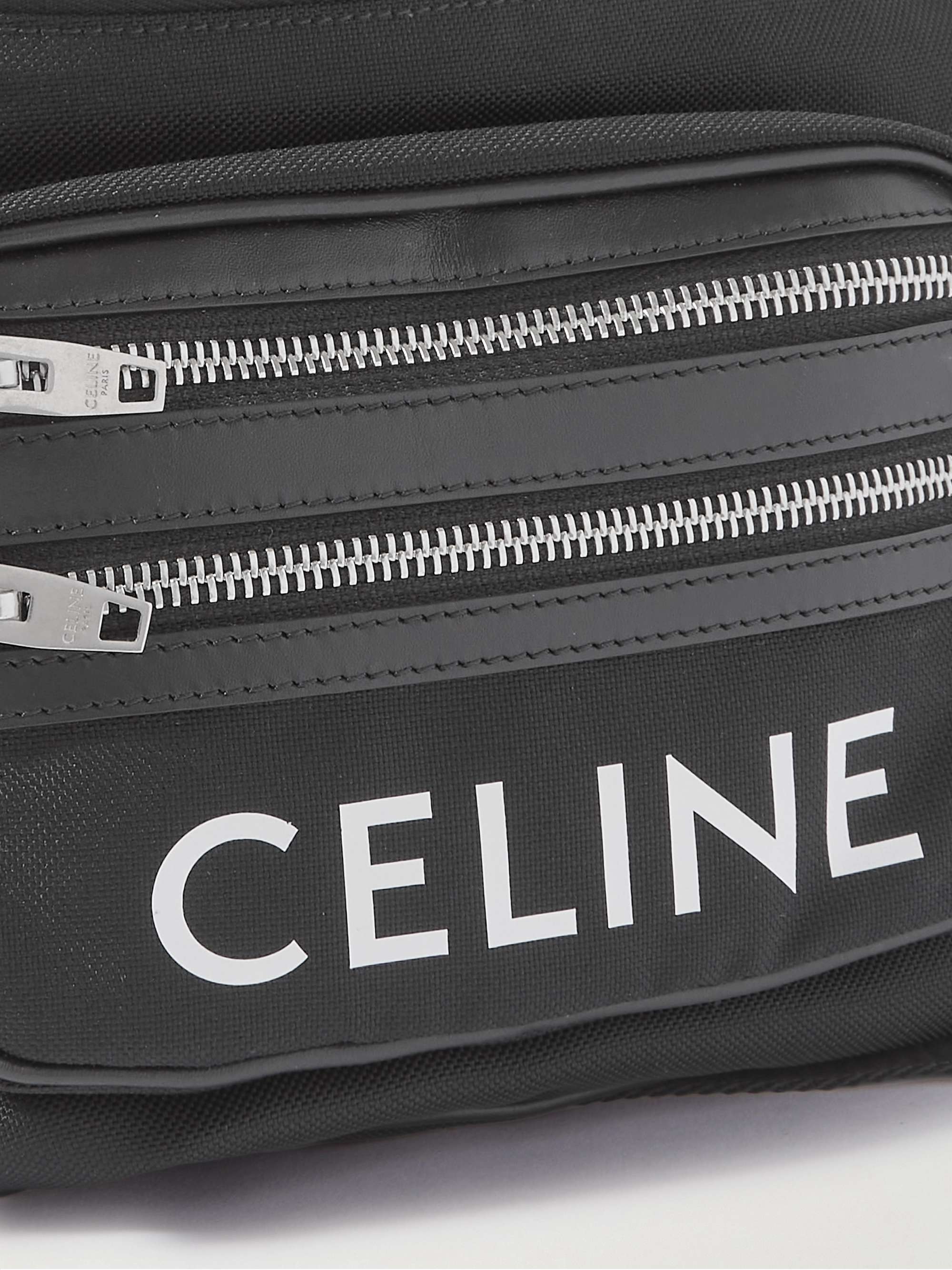 CELINE HOMME Trekking Logo-Print Canvas Belt Bag
