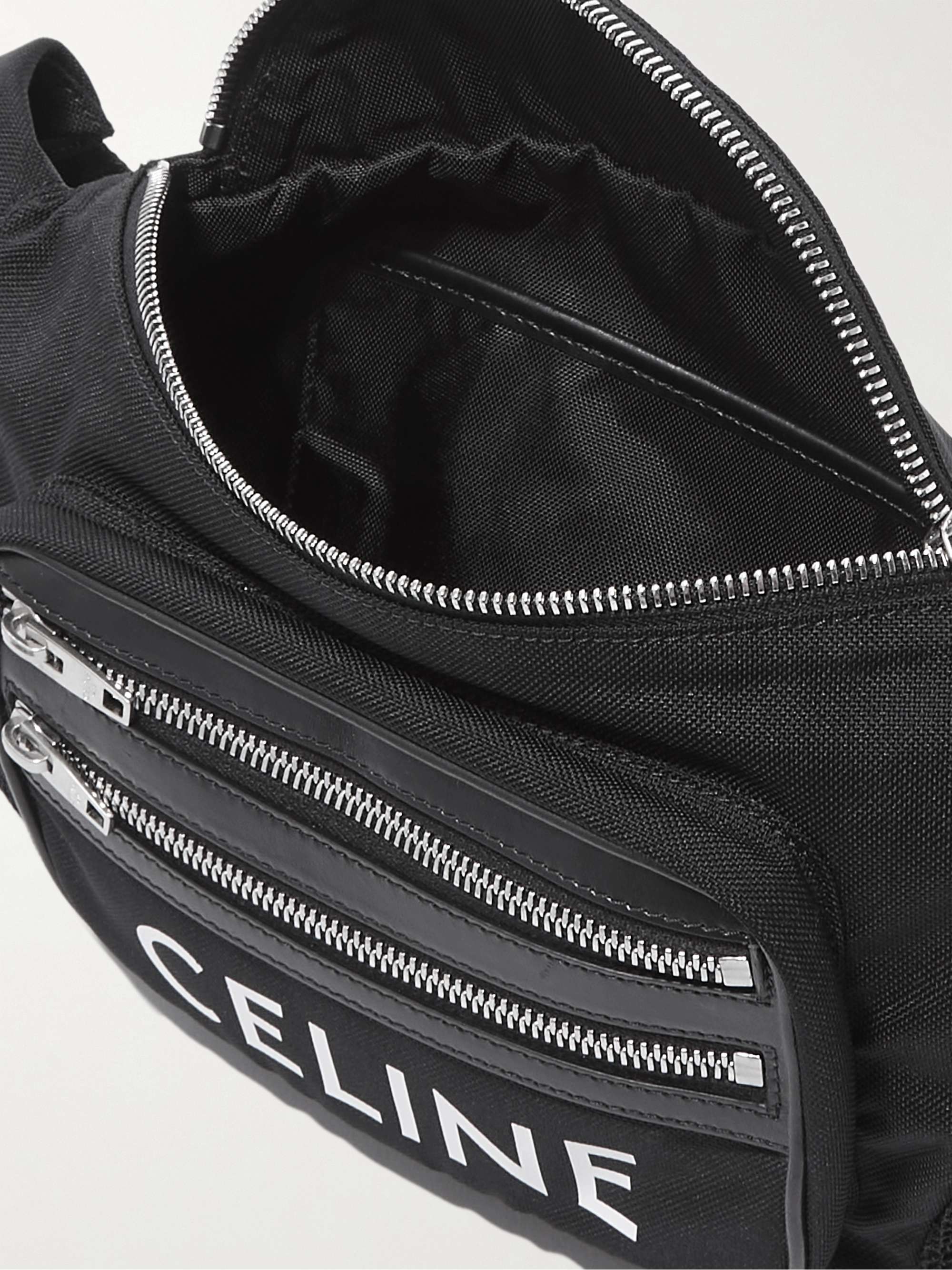 CELINE HOMME Trekking Logo-Print Canvas Belt Bag