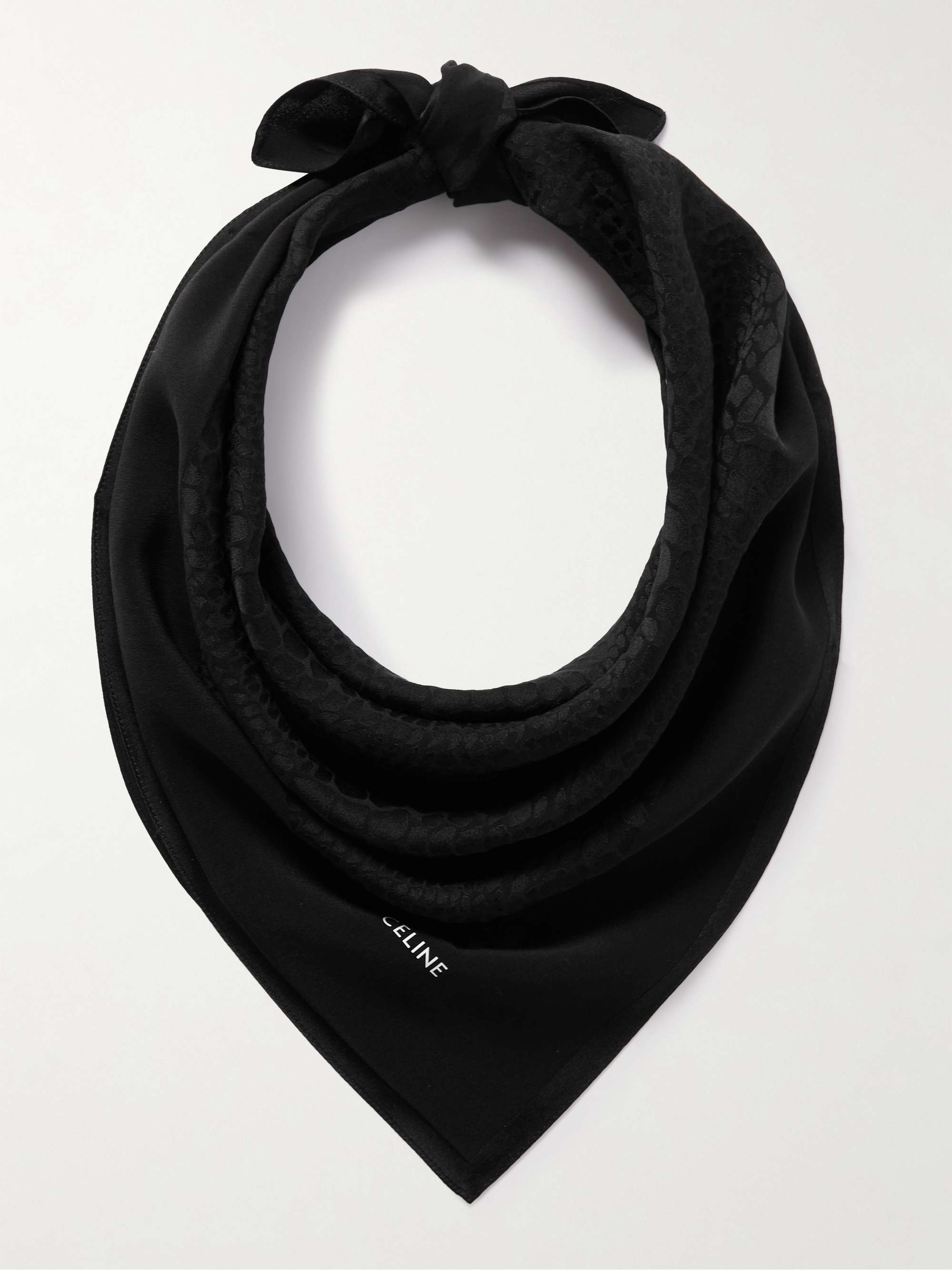 CELINE HOMME Silk-Jacquard Scarf