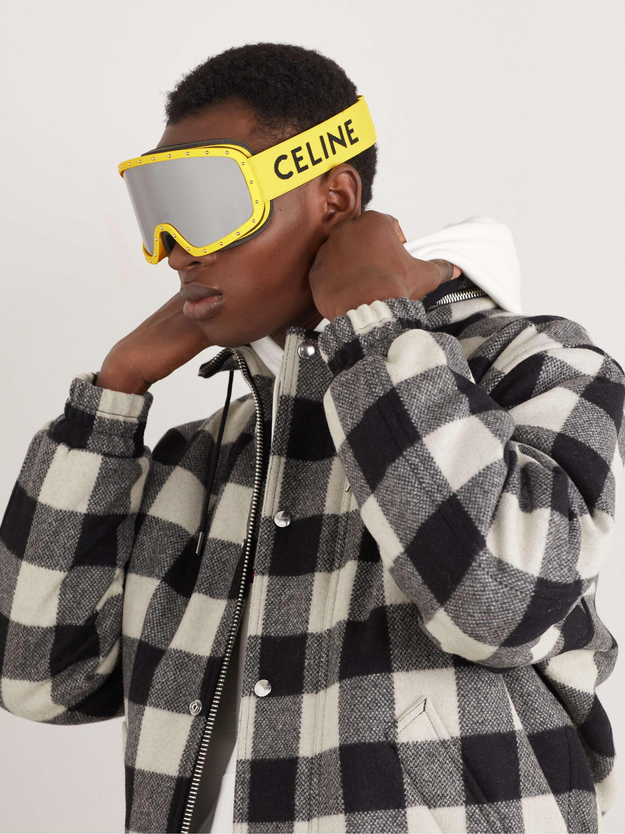 CELINE HOMME Studded Ski Googles