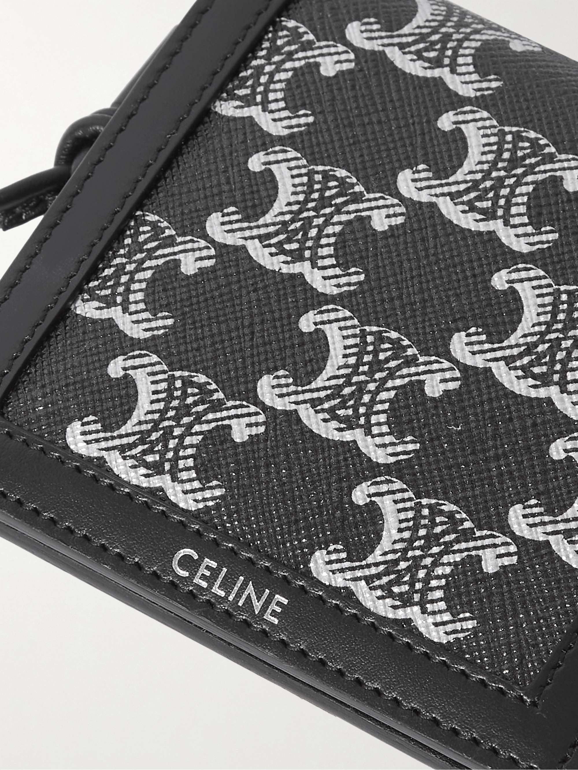 CELINE HOMME Triomphe Leather-Trimmed Logo-Print Coated-Canvas Backpack for  Men