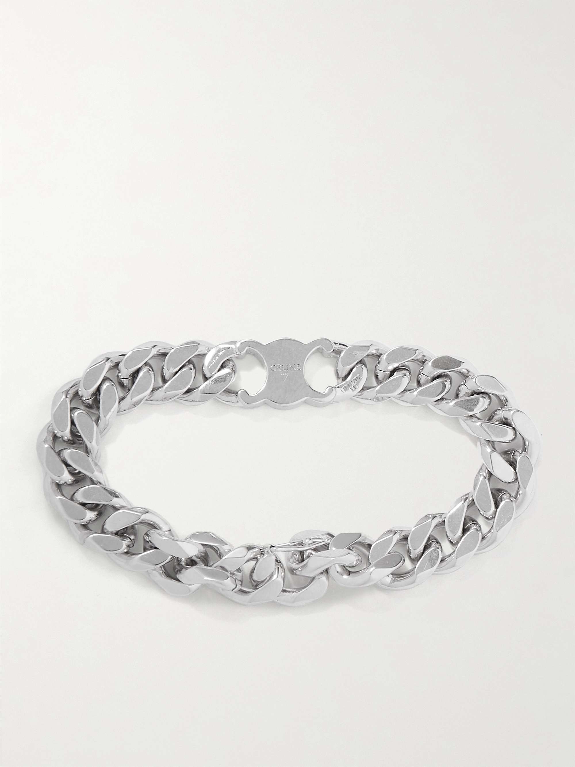 CELINE HOMME Triomphe Silver-Tone Chain Bracelet