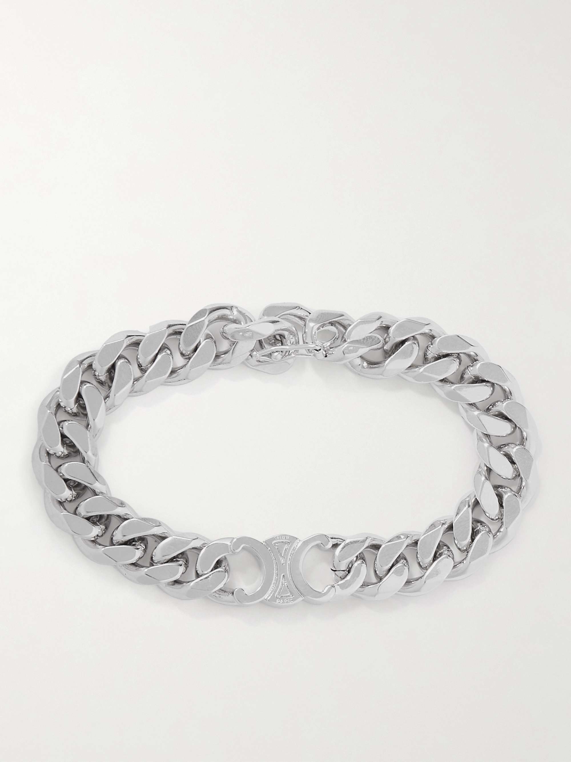 CELINE HOMME Triomphe Silver-Tone Chain Bracelet