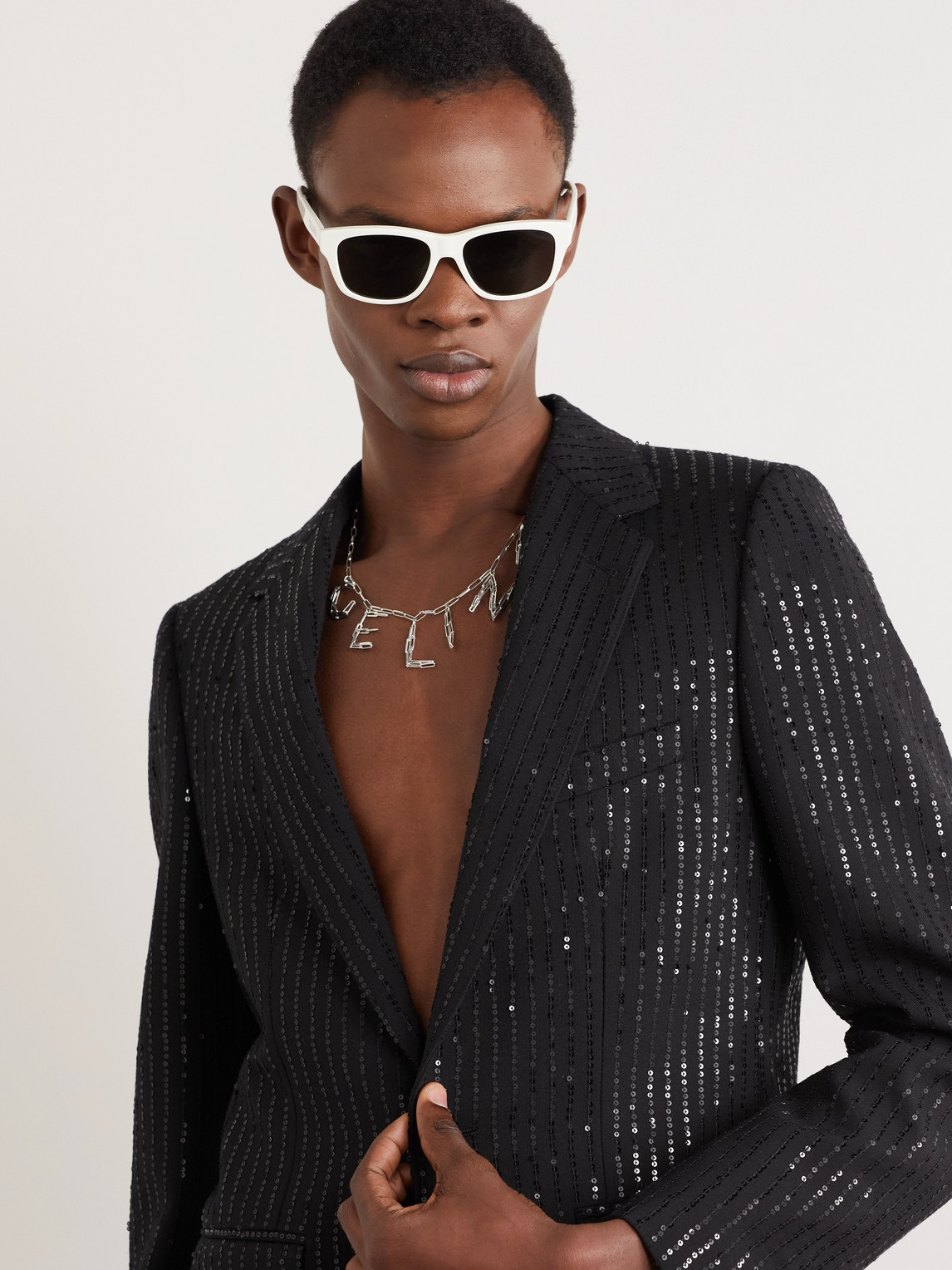 CELINE Monochrome 05 D-Frame Acetate Sunglasses — 2