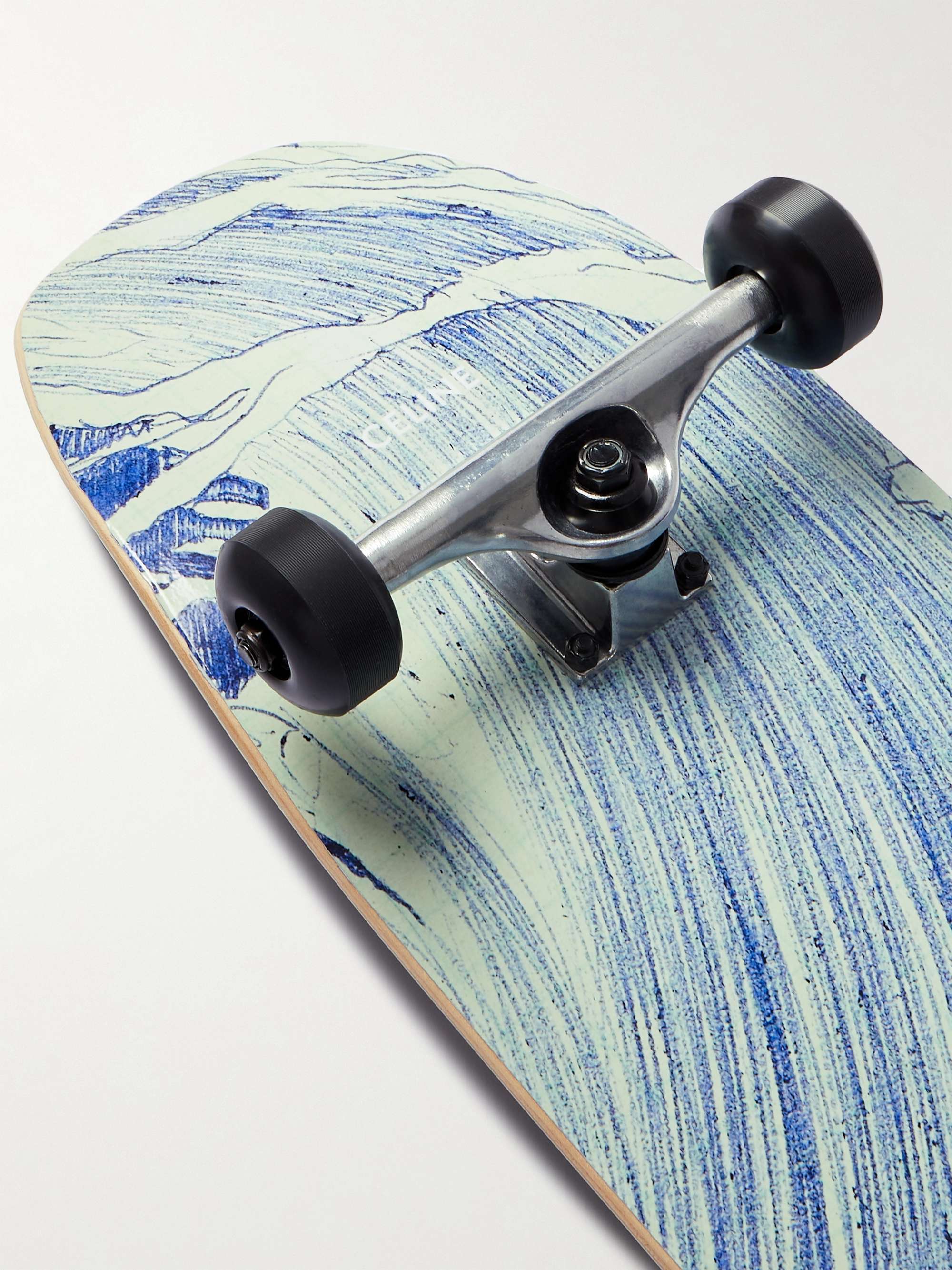 CELINE HOMME Printed Wooden Skateboard