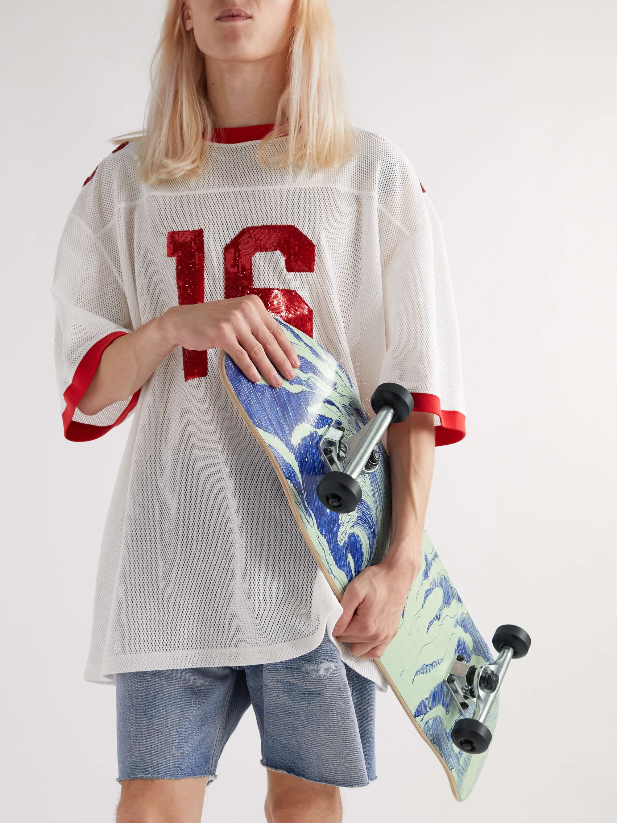 CELINE HOMME Skateboard aus Holz mit Print