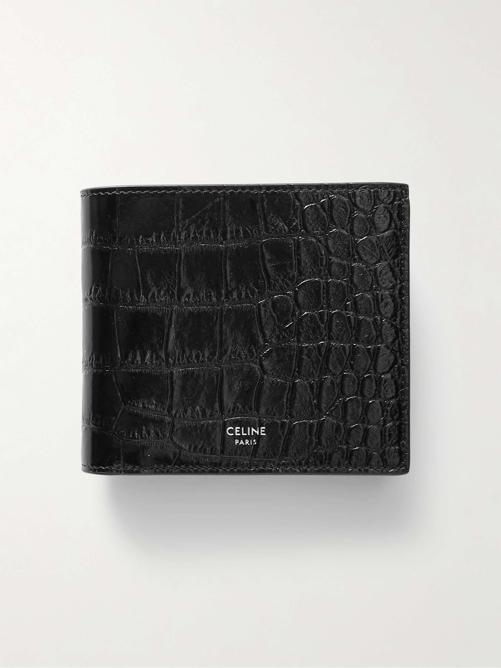 CELINE HOMME Logo-Print Leather Billfold Wallet for Men