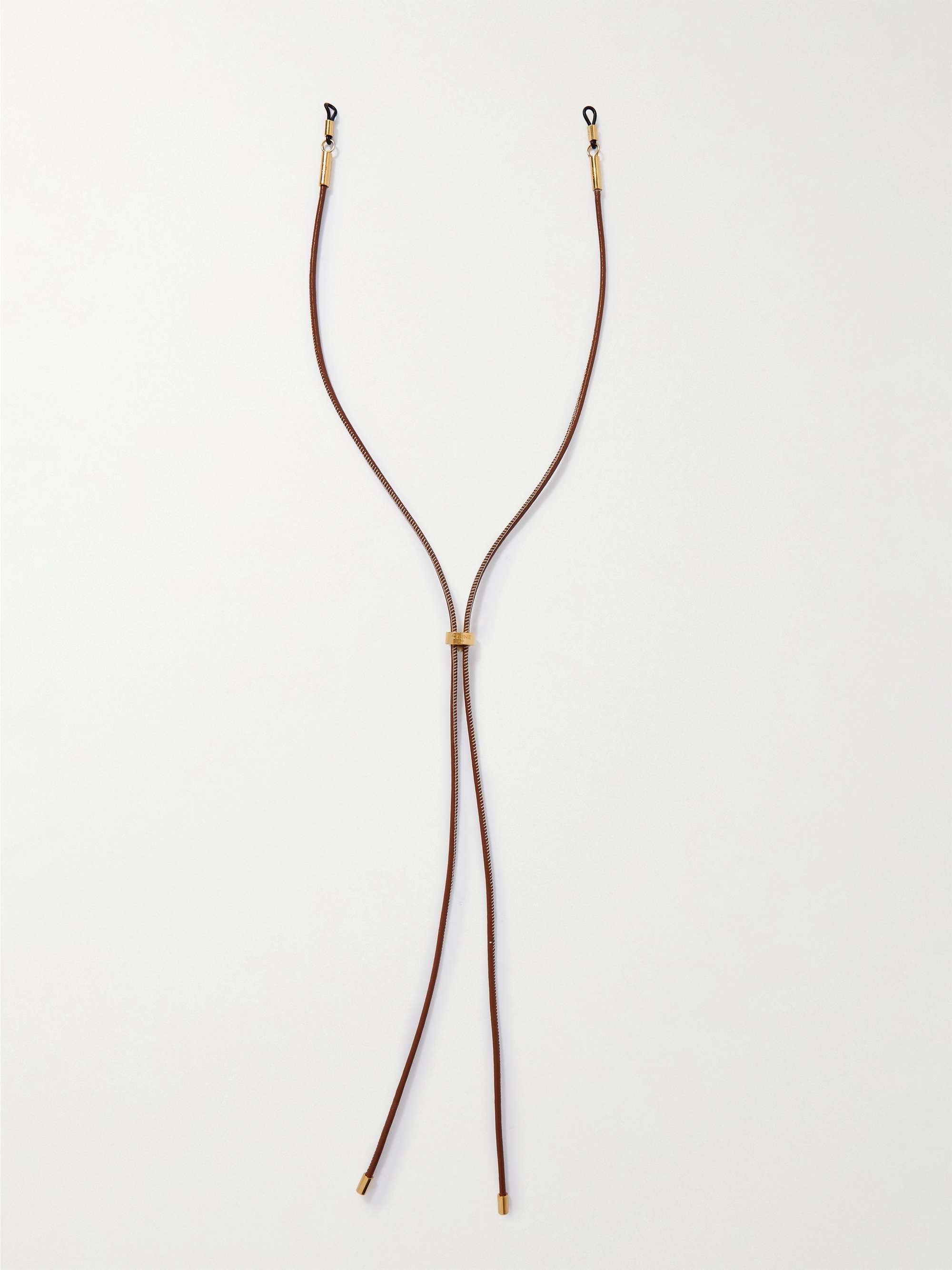 CELINE HOMME Aviator-Style Gold-Tone Sunglasses with Chain