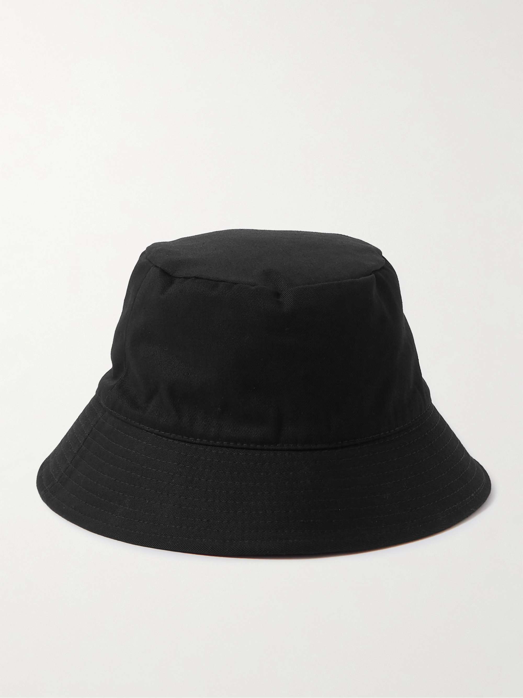 CELINE HOMME Bob Logo-Embroidered Tie-Dyed Denim Bucket Hat