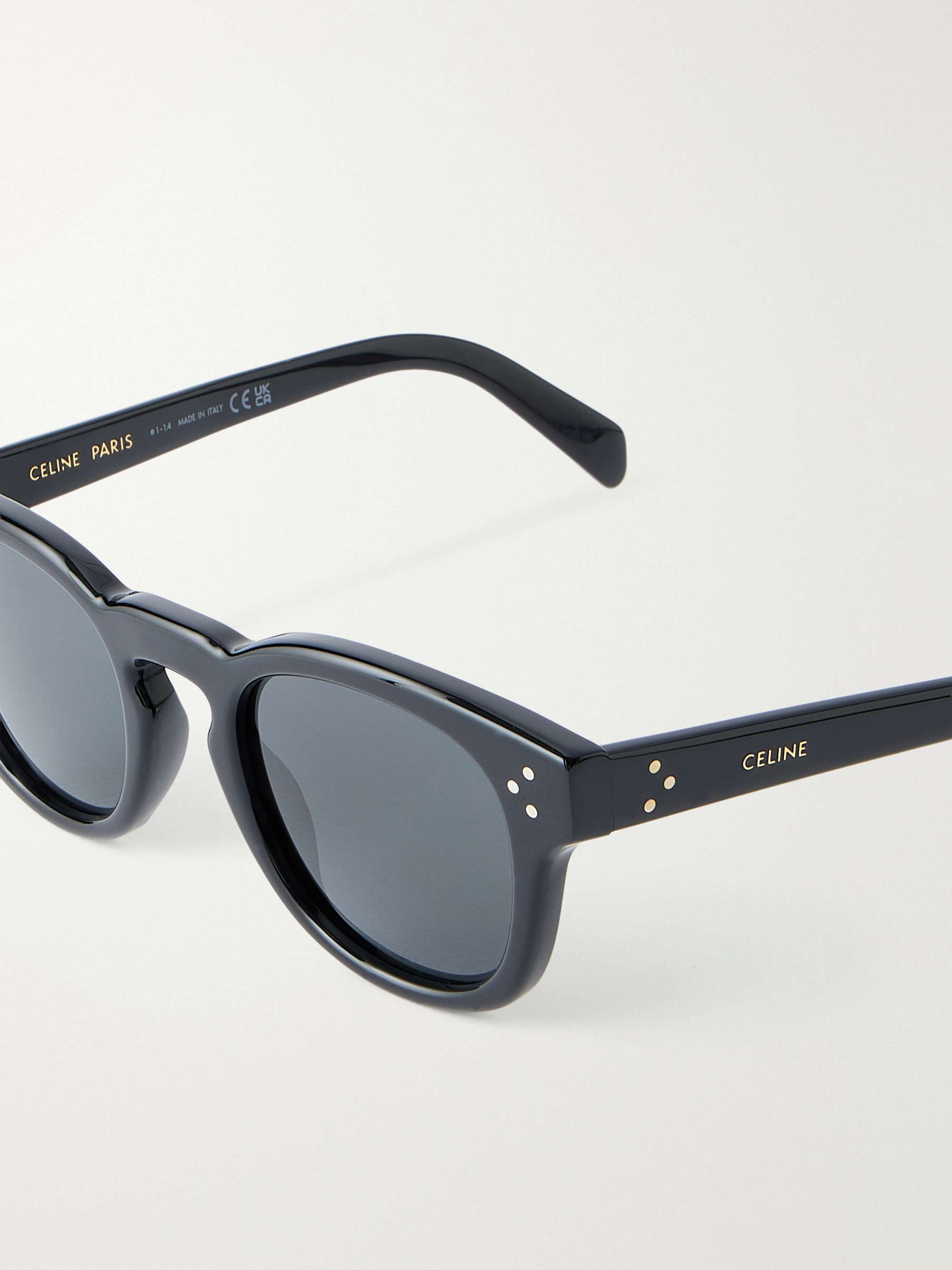 CELINE Round-Frame Acetate Sunglasses