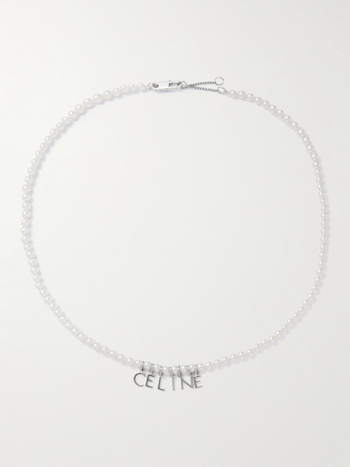 Silver-Tone Faux Pearl Necklace