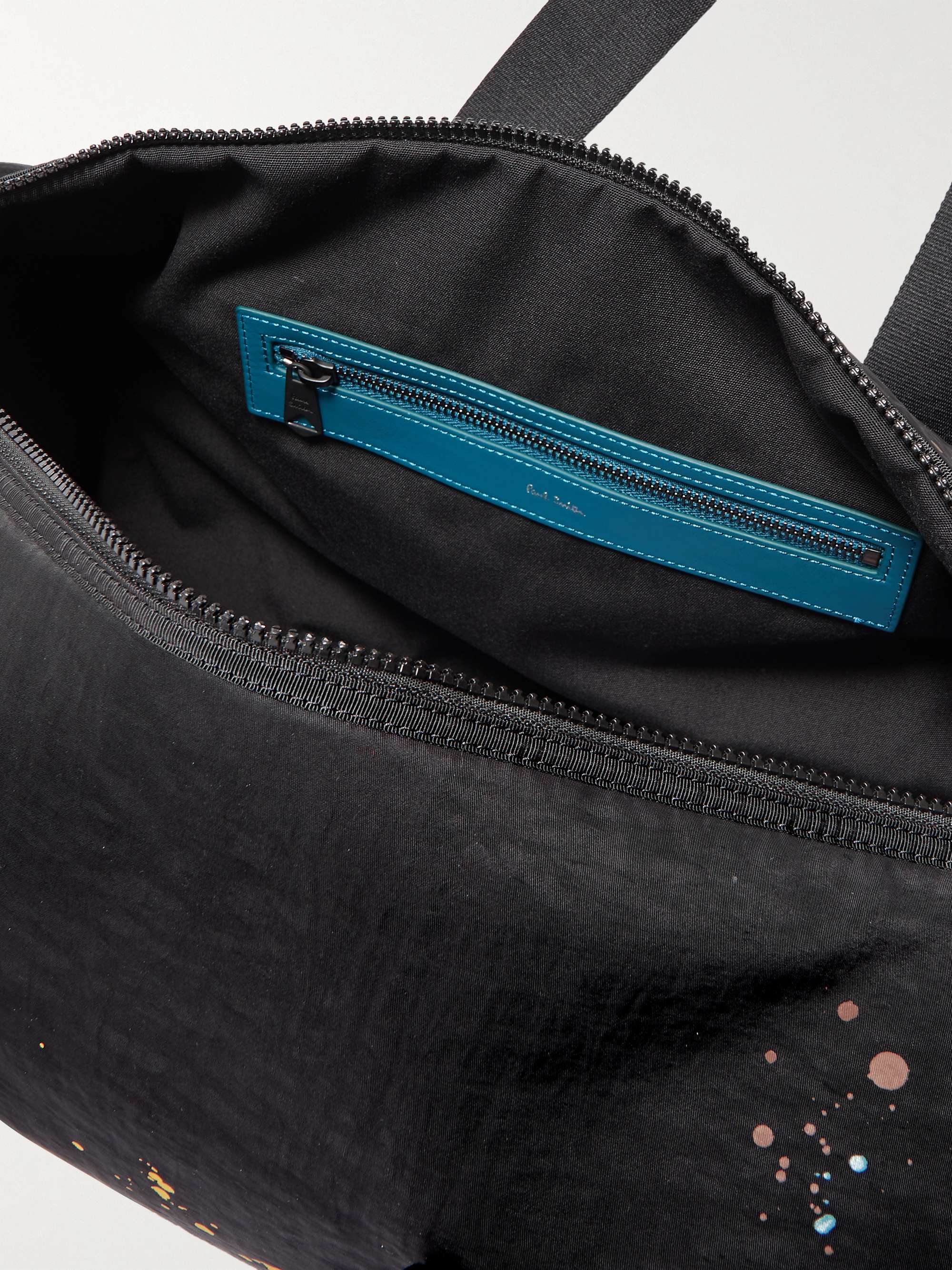 PAUL SMITH Paint-Splattered Recycled-Nylon Duffle Bag