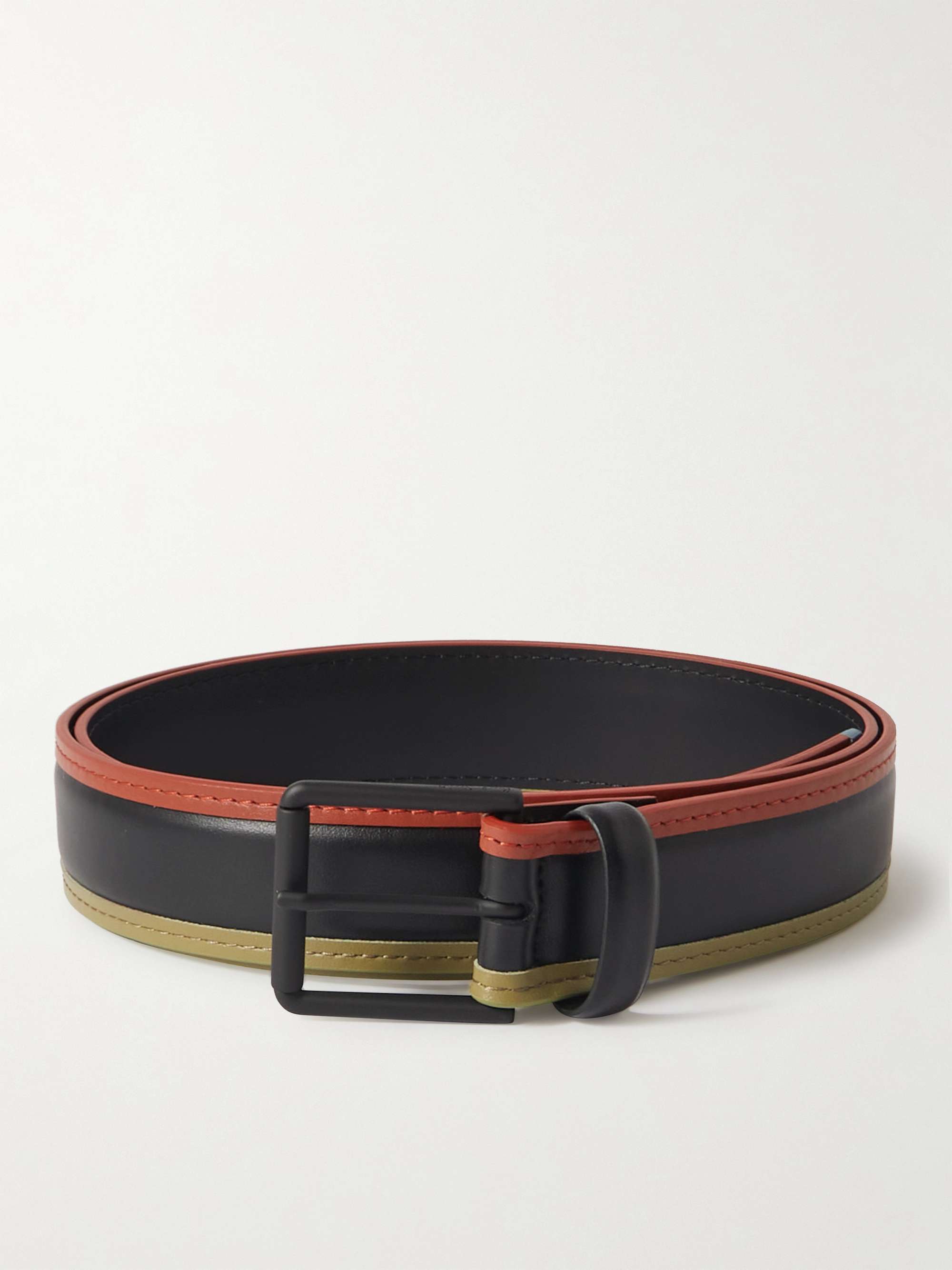 PAUL SMITH 3.5cm Colour-Block Leather Belt