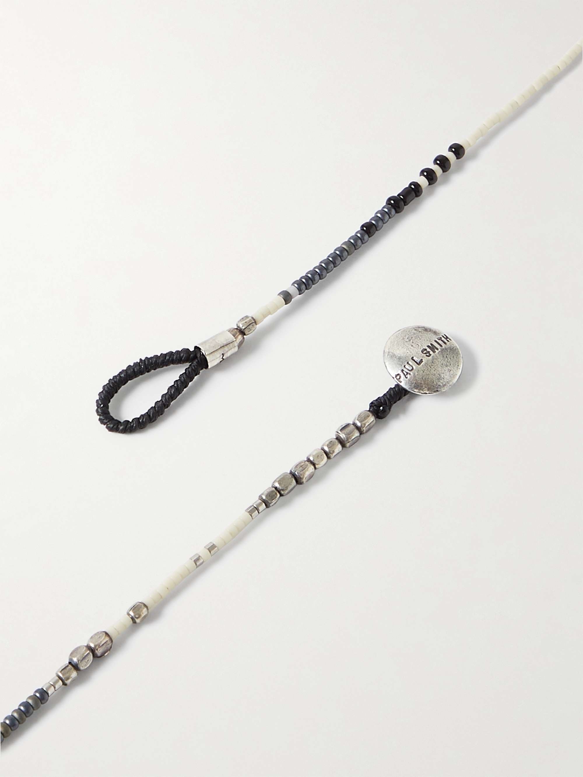 PAUL SMITH Silver-Tone and Glass Beaded Necklace