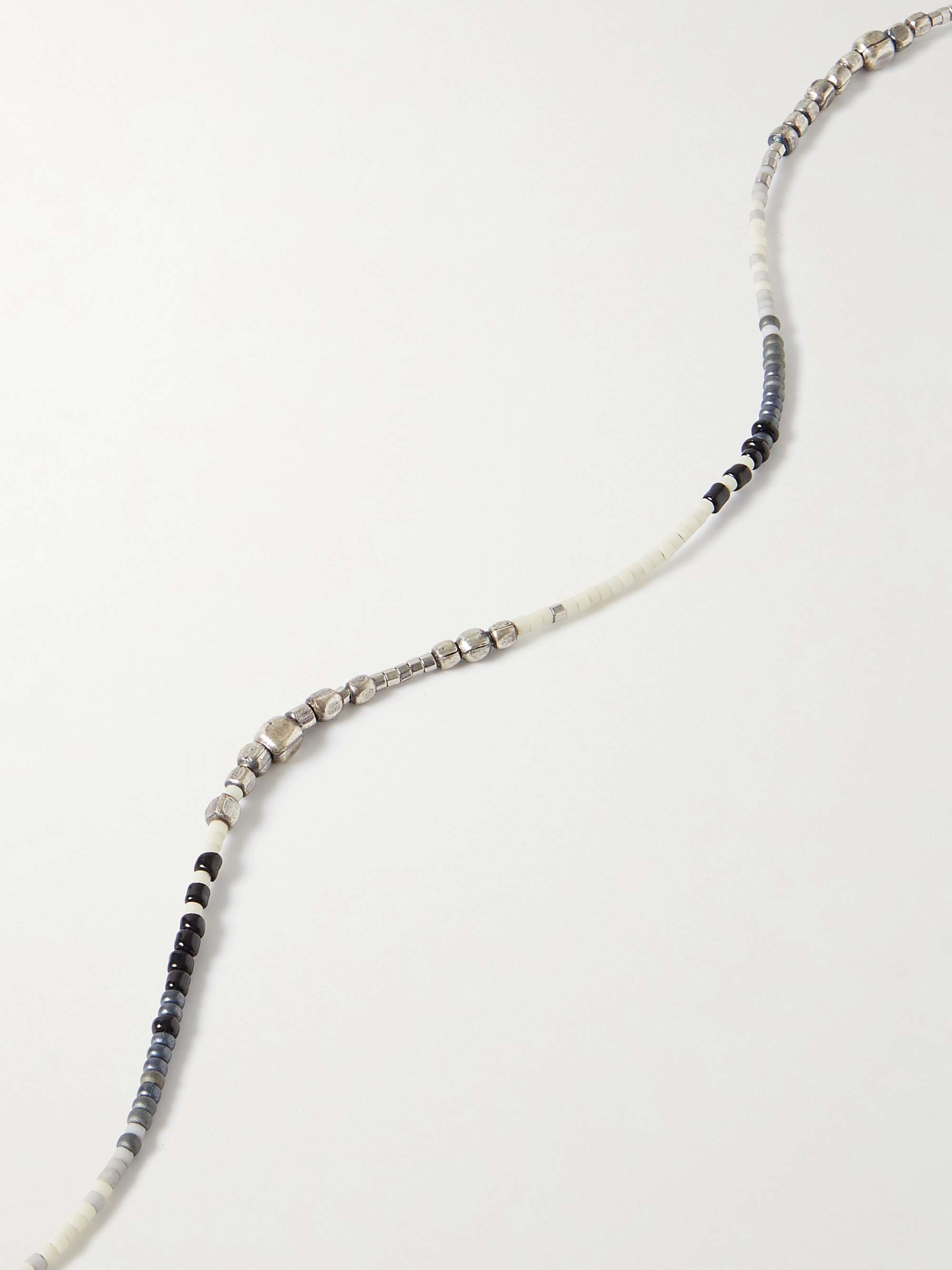 PAUL SMITH Silver-Tone and Glass Beaded Necklace