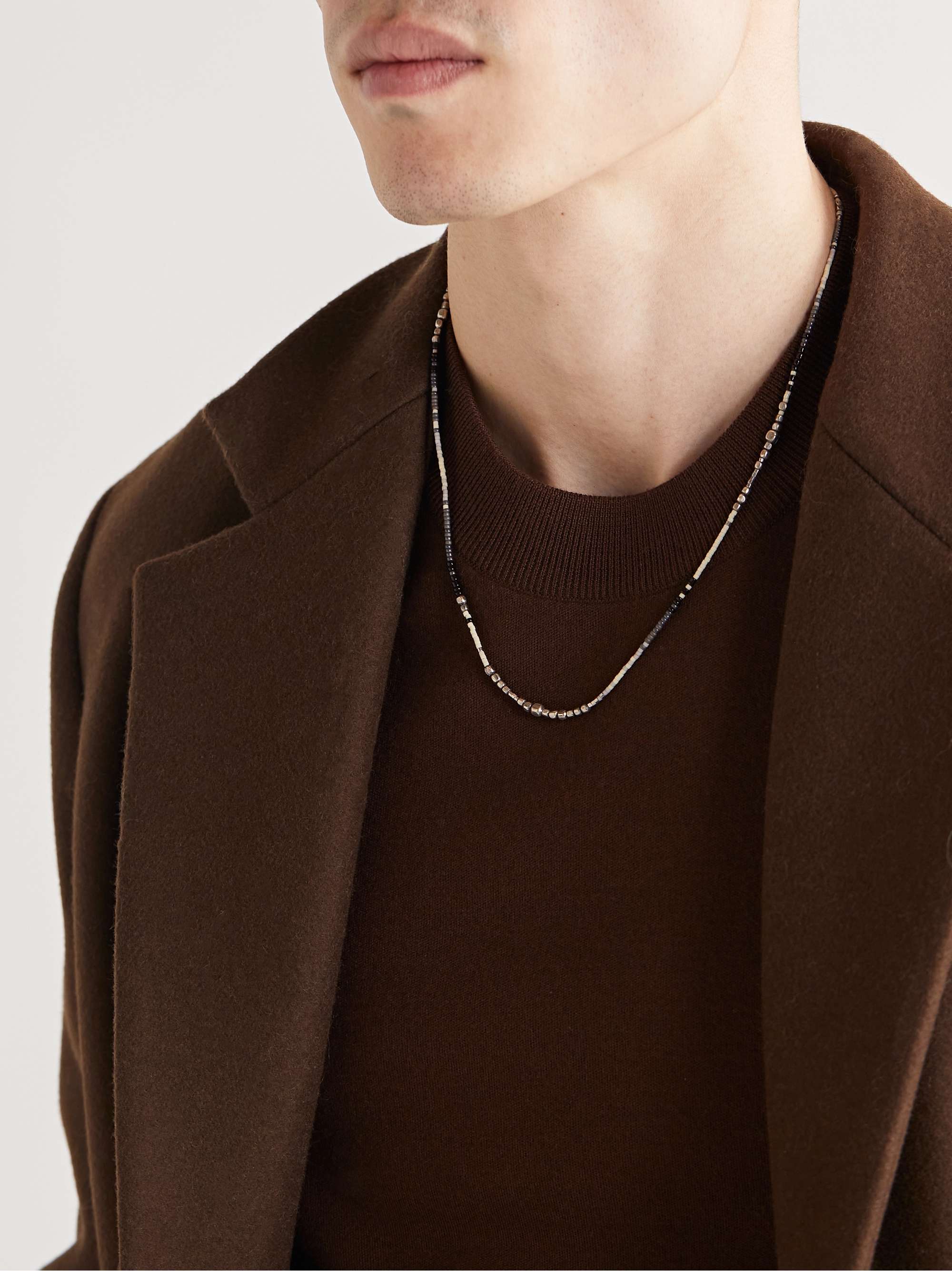 PAUL SMITH Silver-Tone and Glass Beaded Necklace